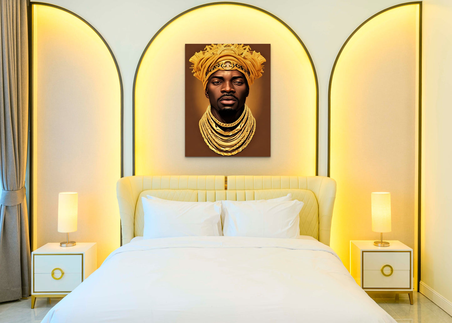 KING LANDANDOE, African Portrait Canvas Wall Art.