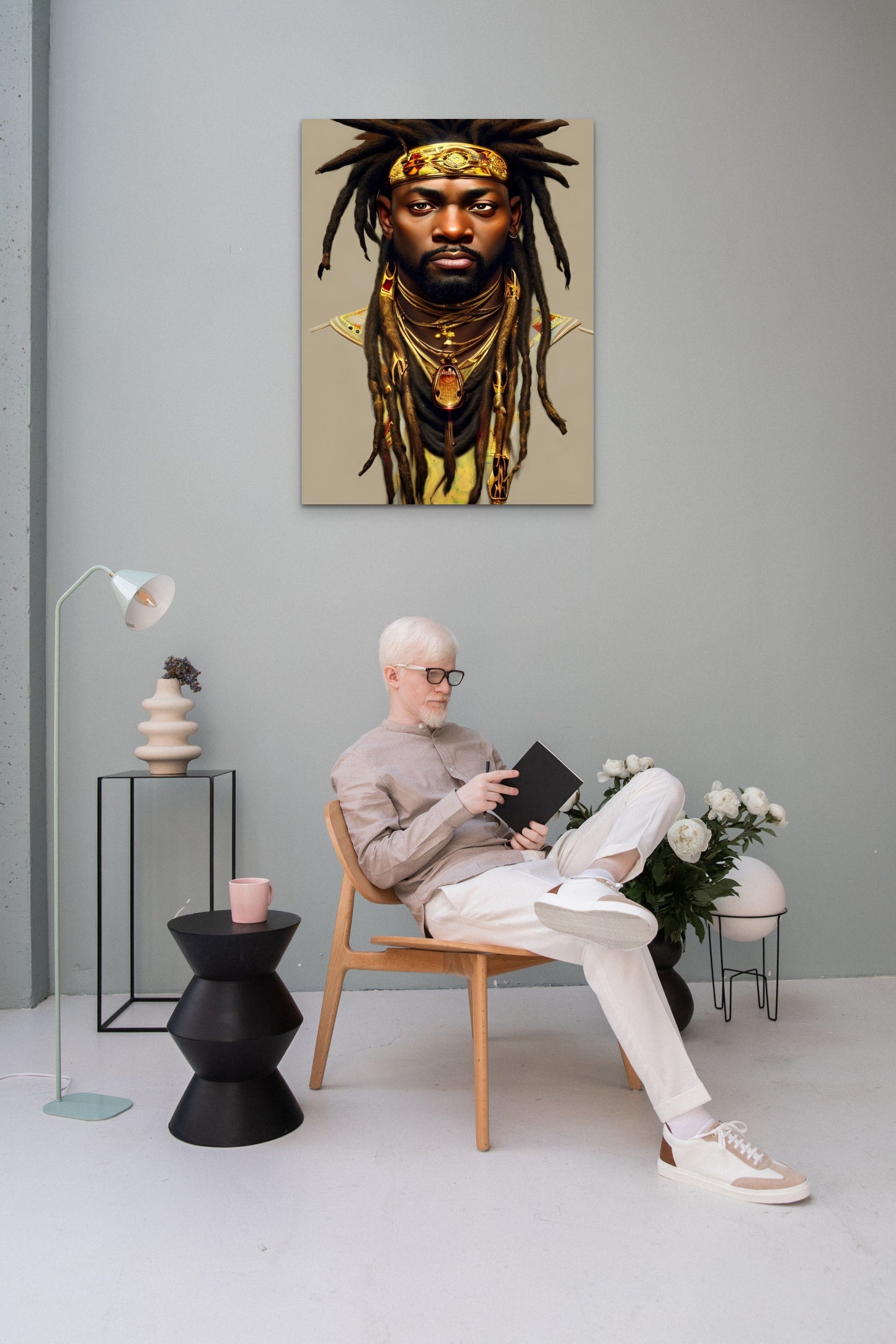 BRETHREN DEPHONSO, African Portrait Canvas Wall Art.