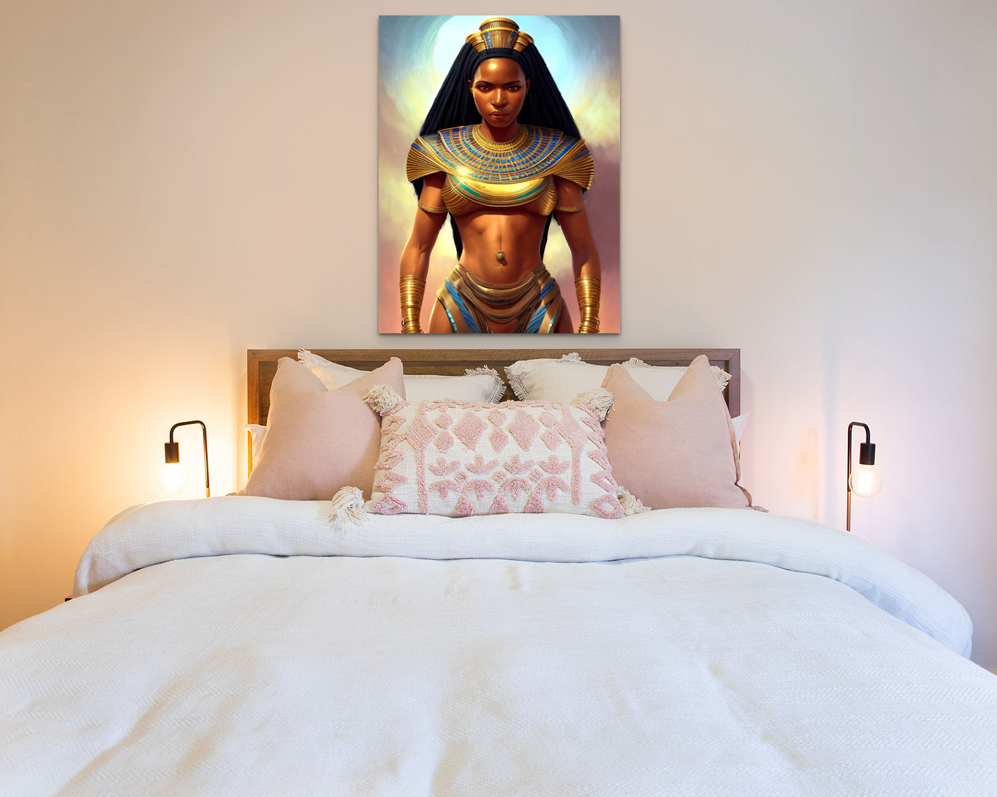 PHAROAH AAMINA, African Portrait Canvas Wall Art.