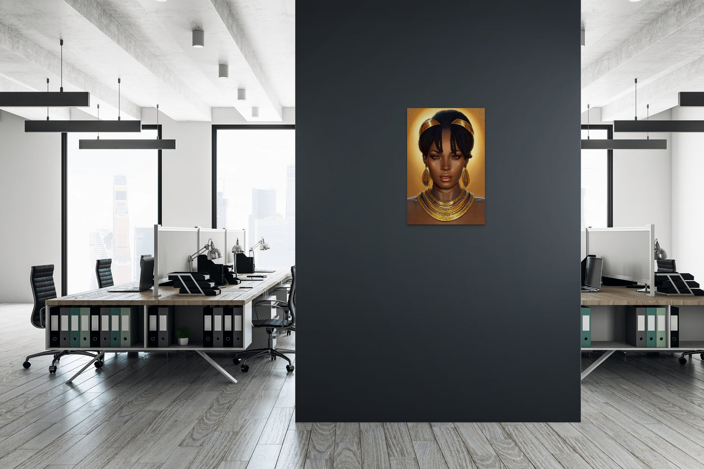 PHAROAH HUEREHADDA, African Portrait Canvas Wall Art.