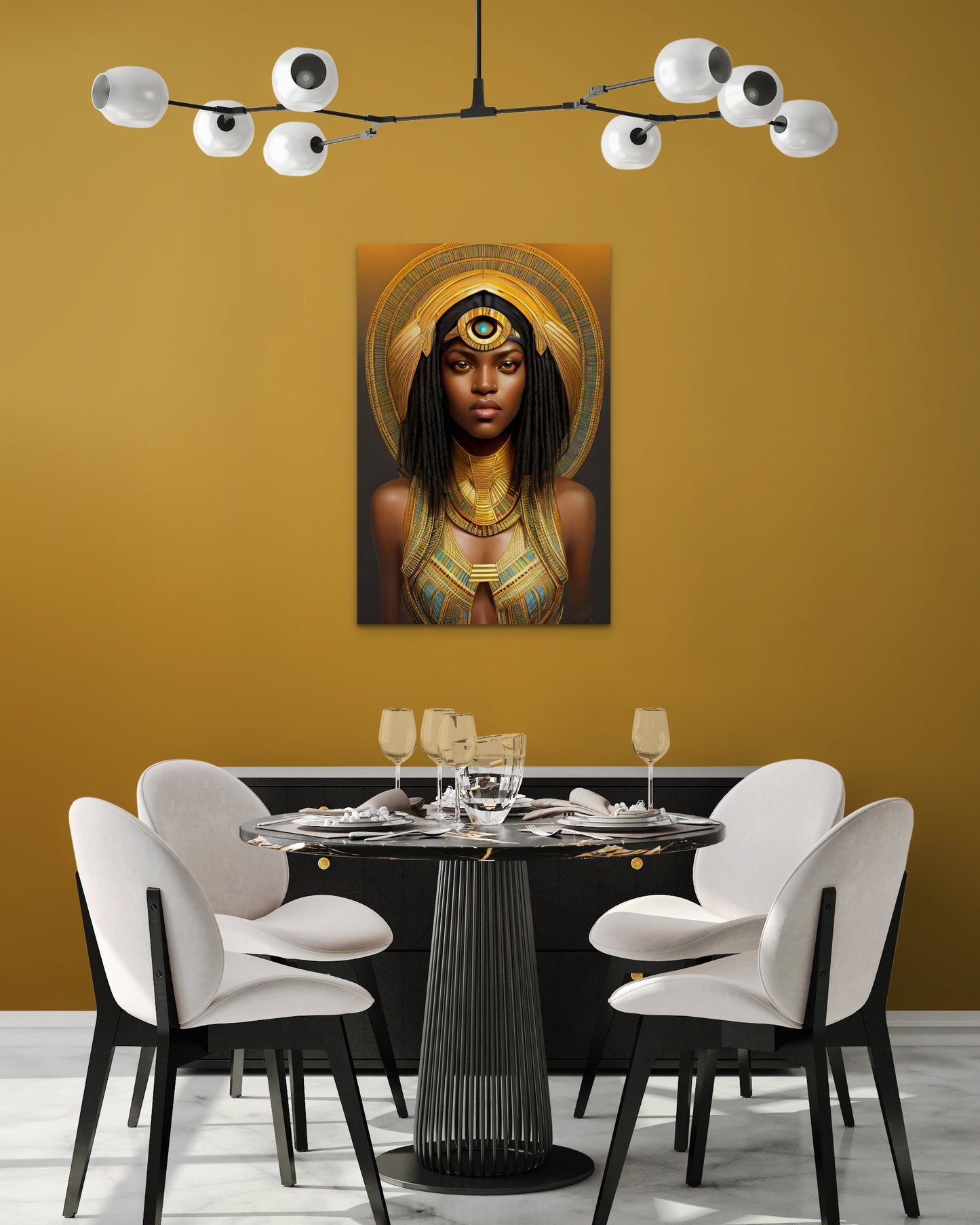 PHAROAH LUVAINIA, African Portrait Canvas Wall Art.