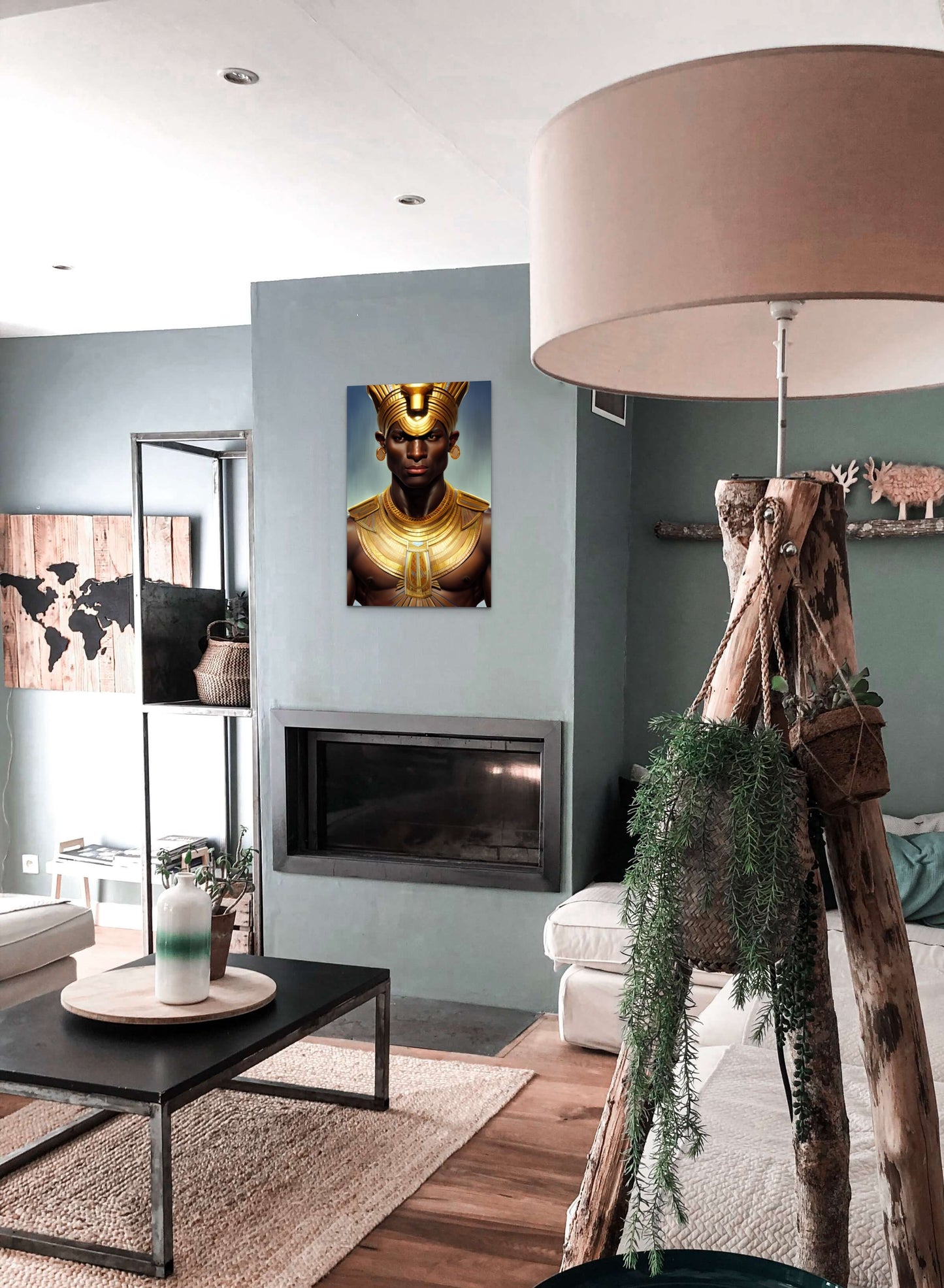 PHAROAH THALMUSS, African Portrait Canvas Wall Art.