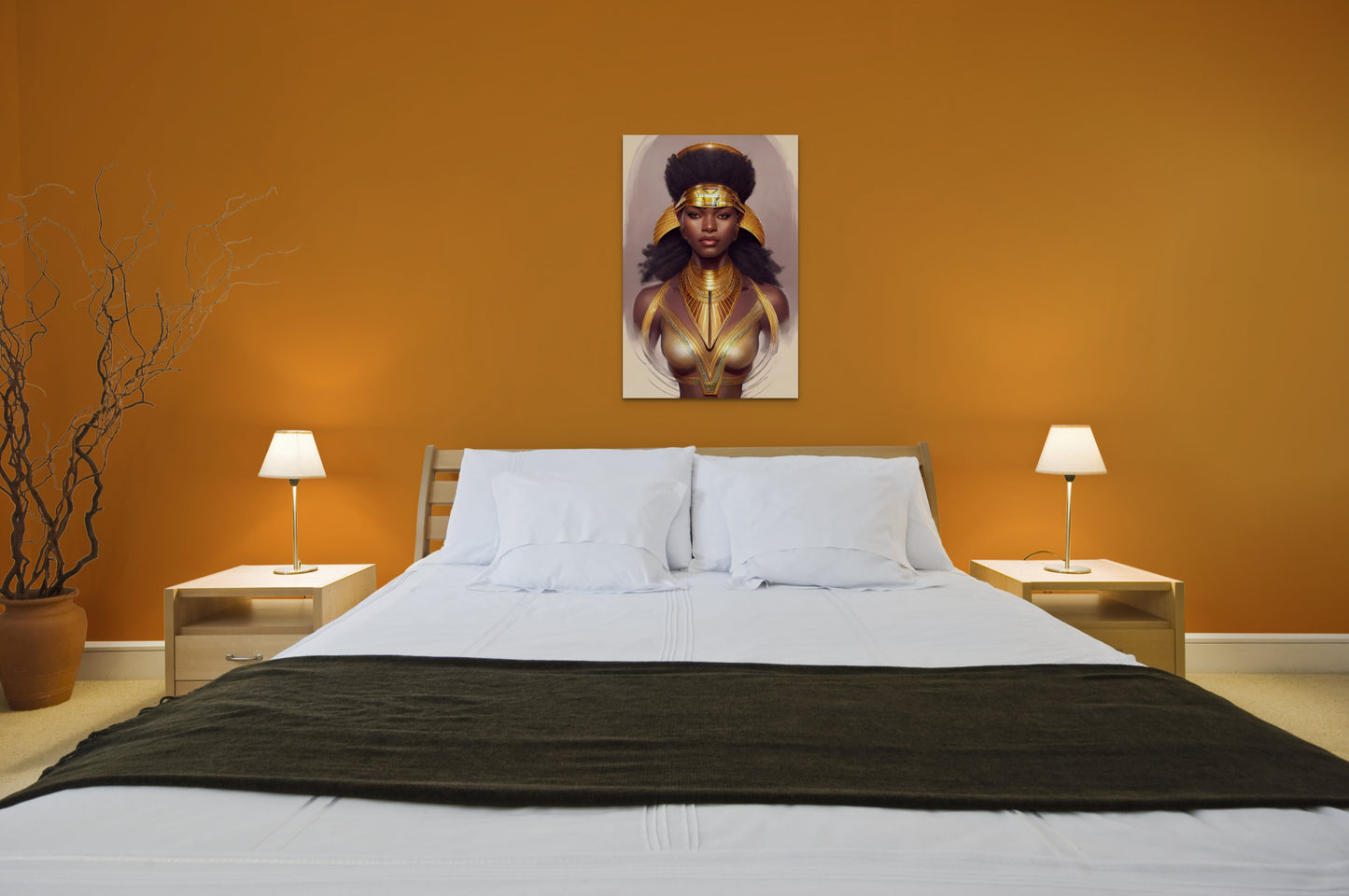 PHAROAH YULAMBA, African Portrait Canvas Wall Art.