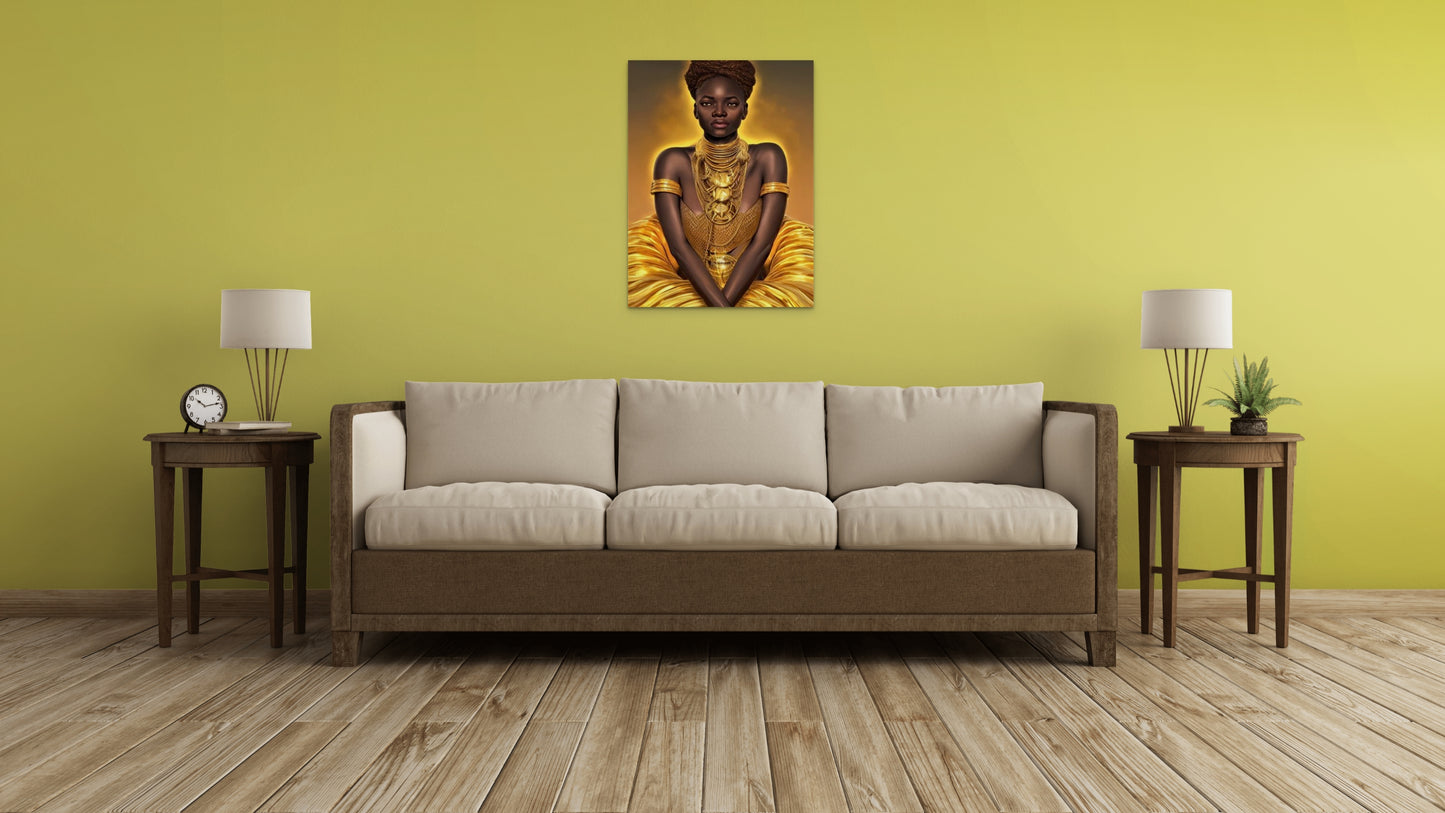 QUEEN EEYOLA, African Portrait Canvas Wall Art.
