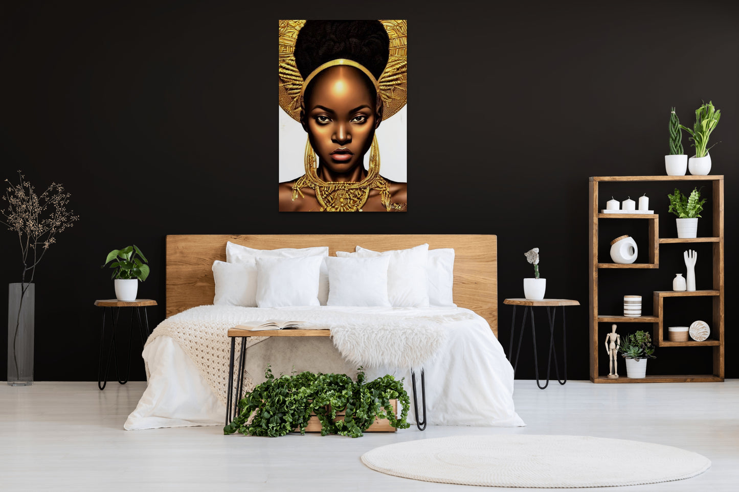 QUEEN MOORISSA, African Portrait Canvas Wall Art.
