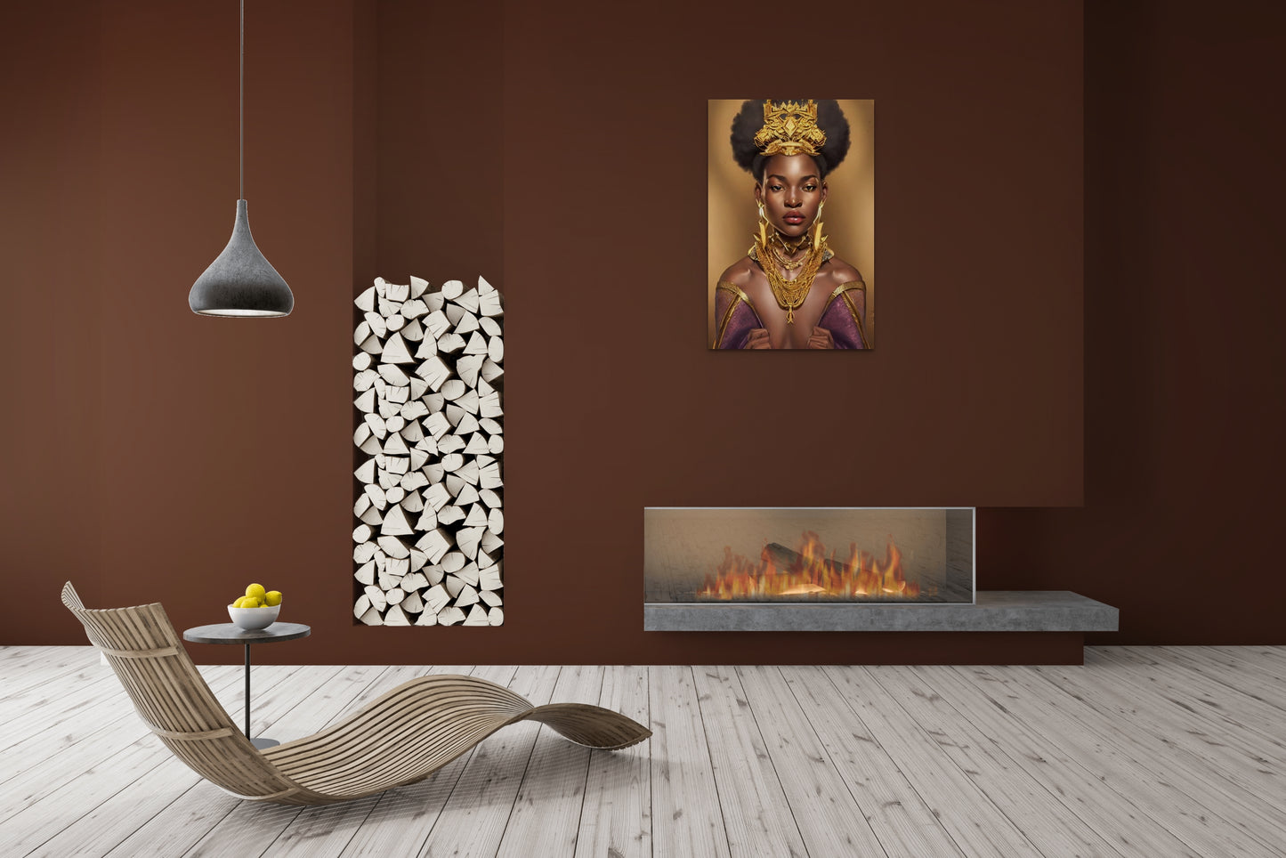 QUEEN OHNELDA, African Portrait Canvas Wall Art.