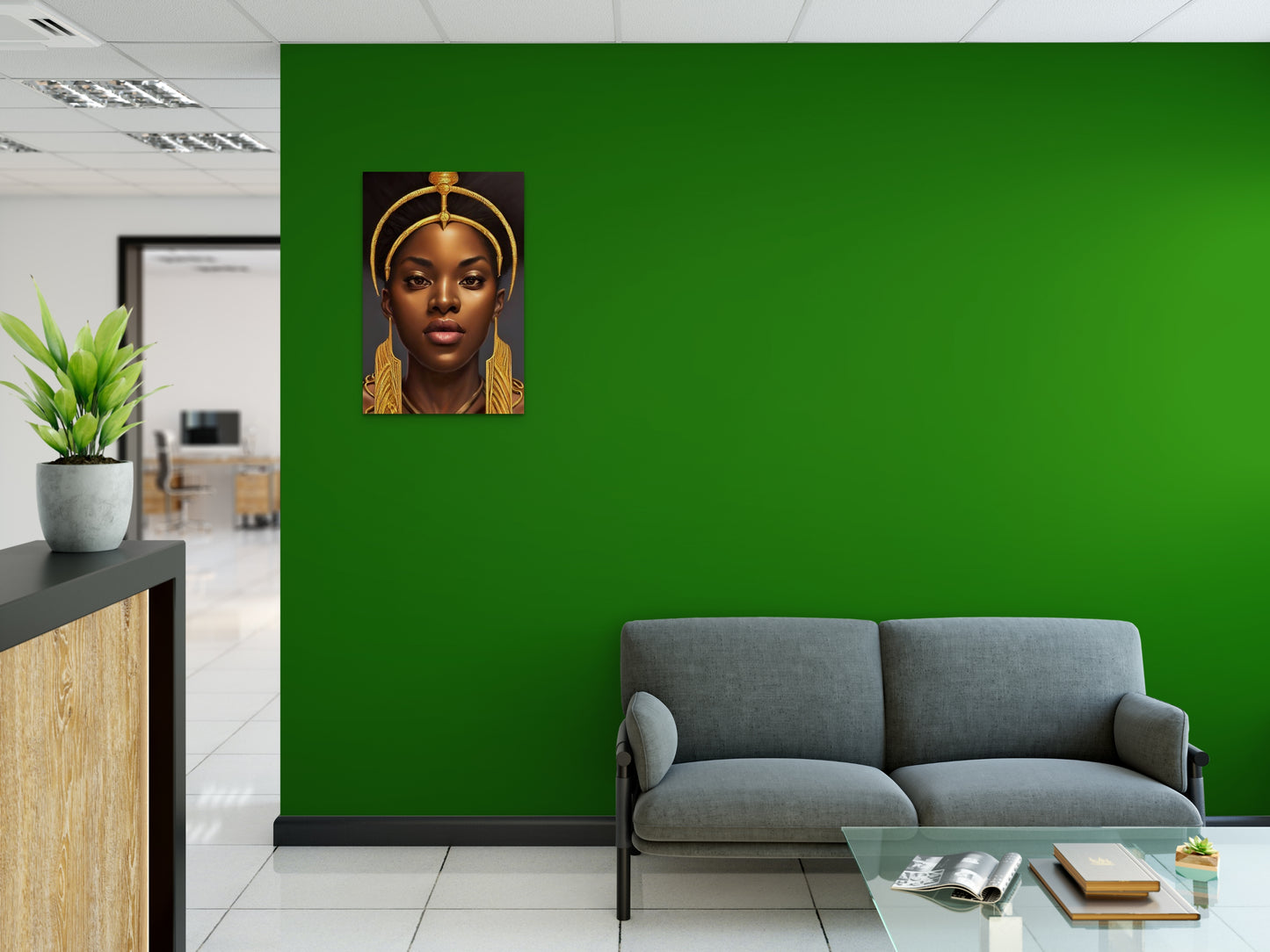 QUEEN SUWADA, African Portrait Canvas Wall Art.