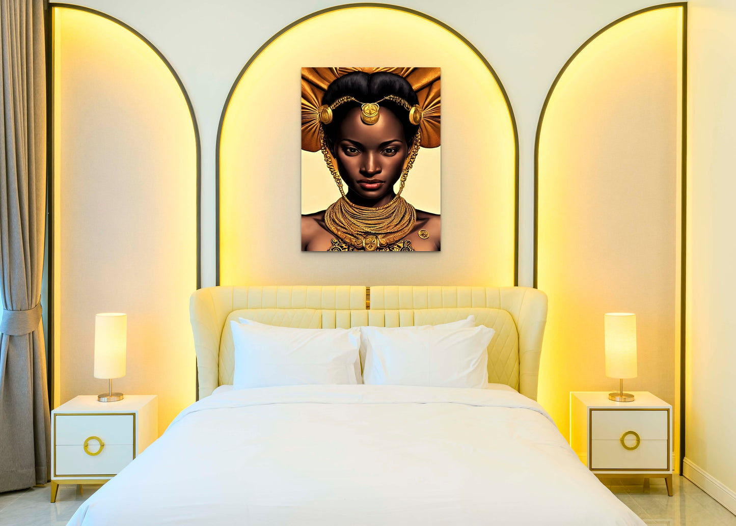 QUEEN DUVEENA, African Portrait Canvas Wall Art.