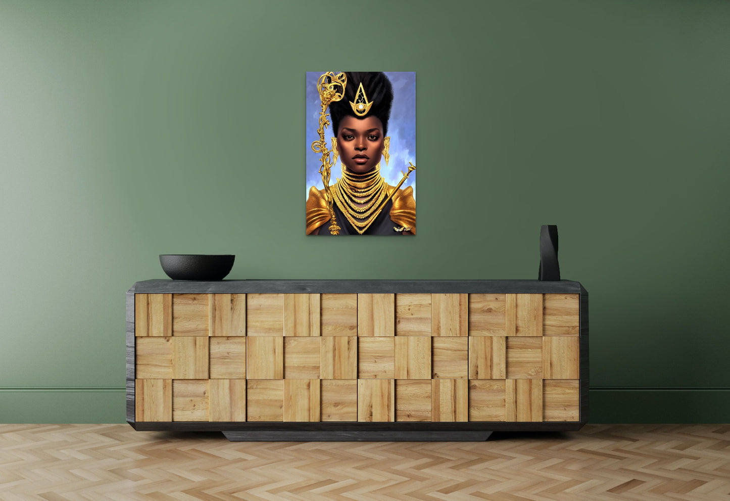 QUEEN WUBELLA, African Portrait Canvas Wall Art.