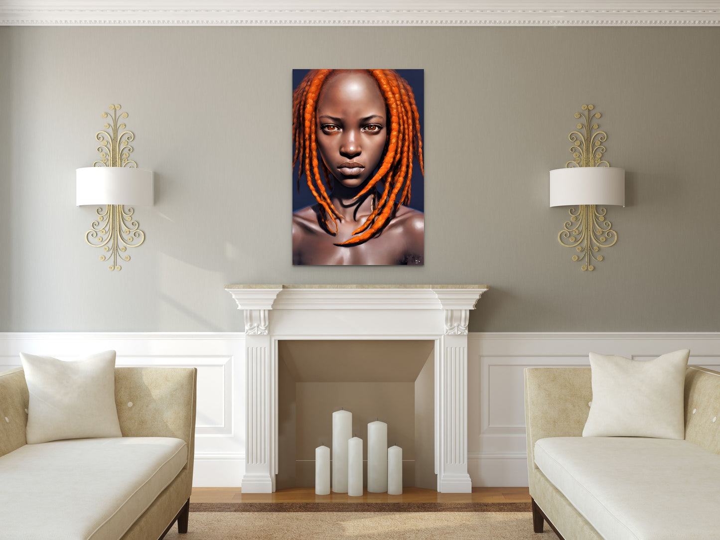 SISTREN VONSHONNA, African Portrait Canvas Wall Art.