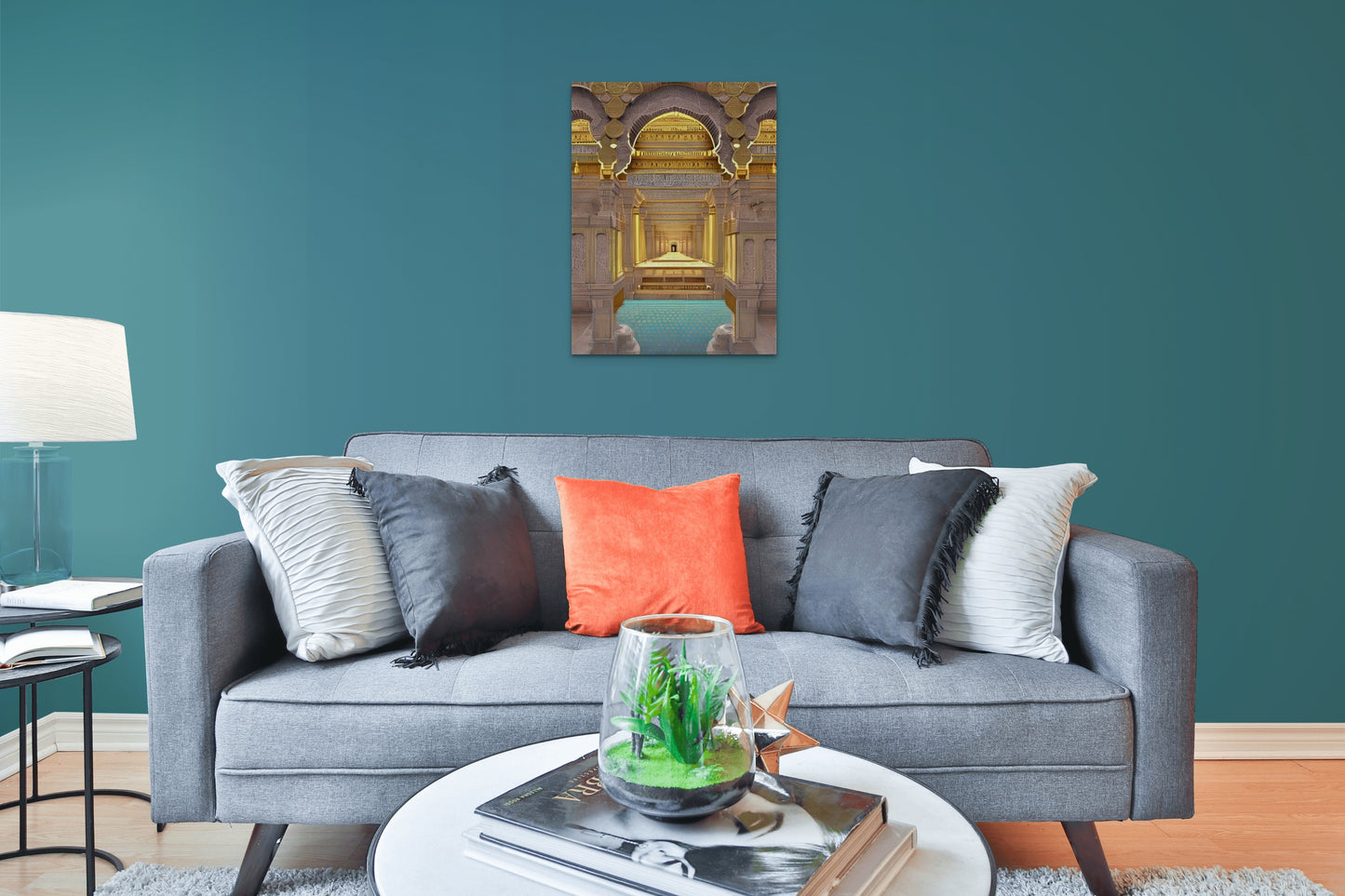 TEMPLE OF MEDITATION, African Portrait Canvas Wall Art.