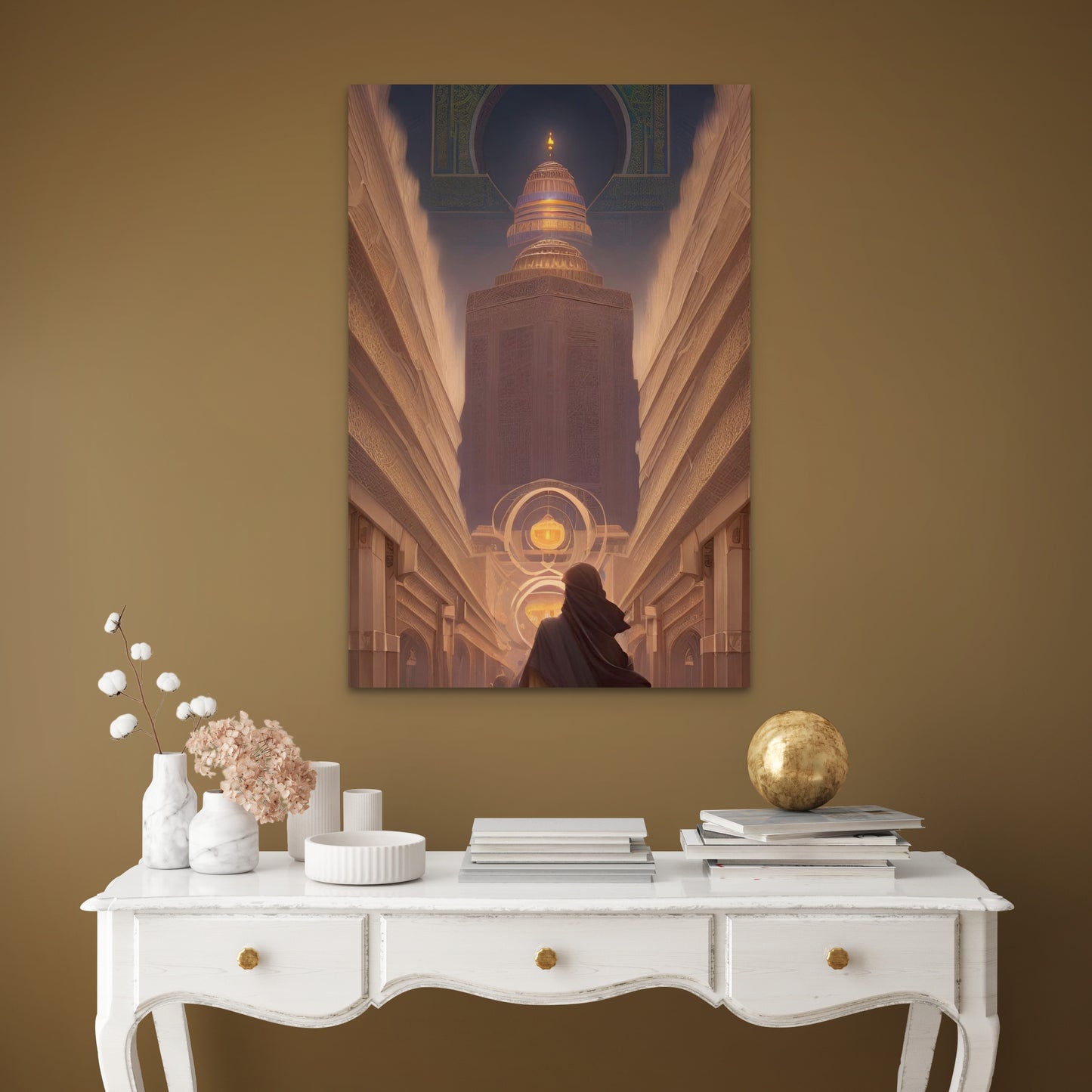 TEMPLE OF PEACE, African Portrait Canvas Wall Art.