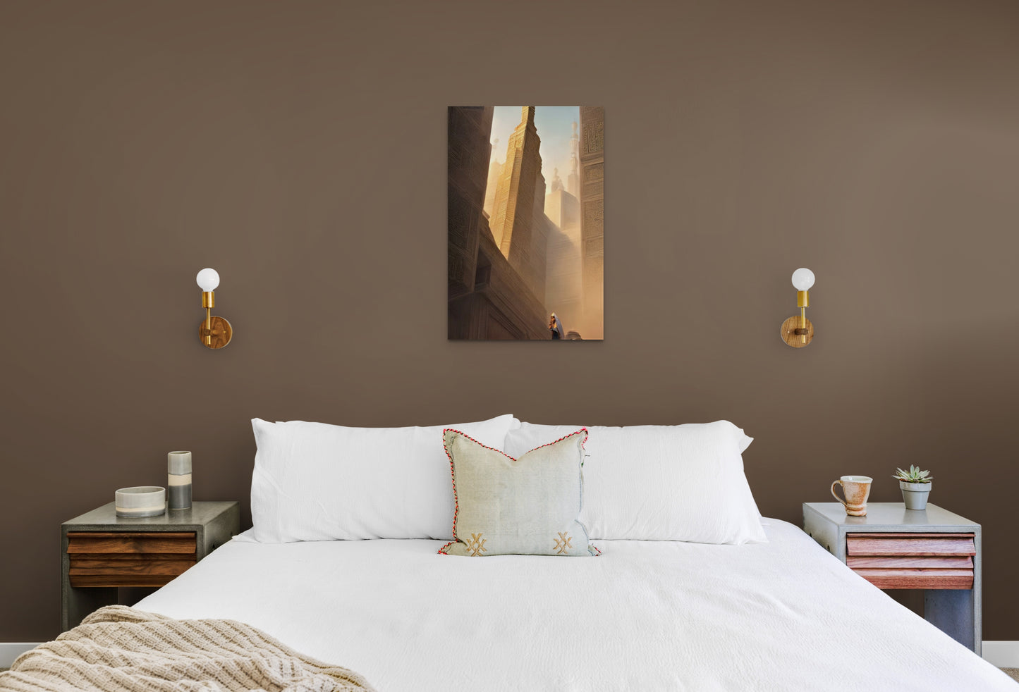 TEMPLE OF TEMPERMENT, African Portrait Canvas Wall Art.