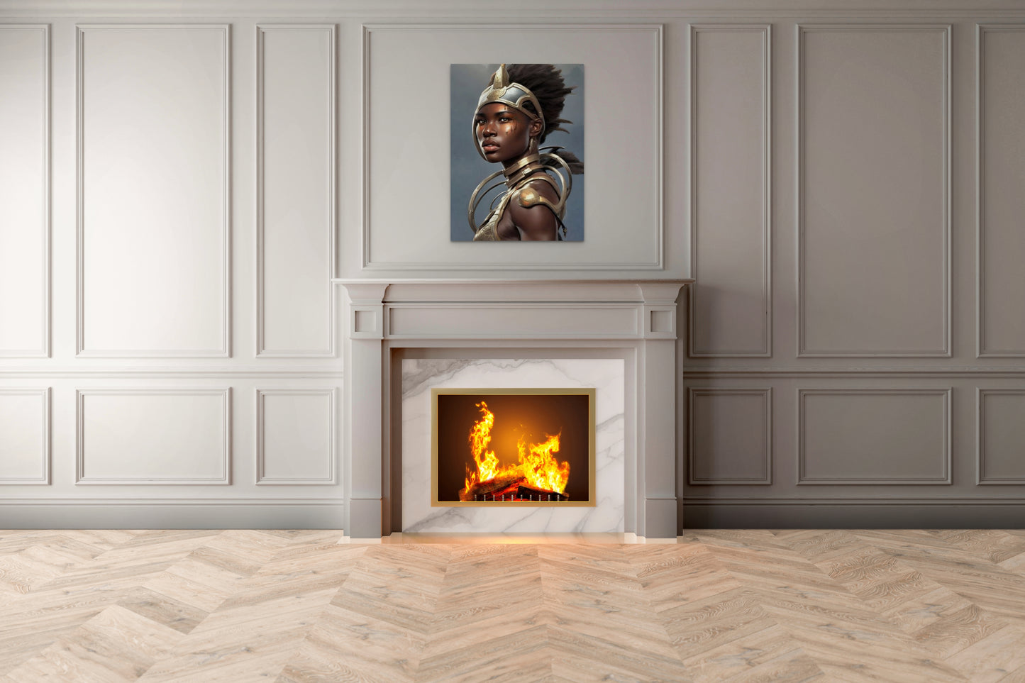 WARRIOR JUANEDRIN, African Portrait Canvas Wall Art.