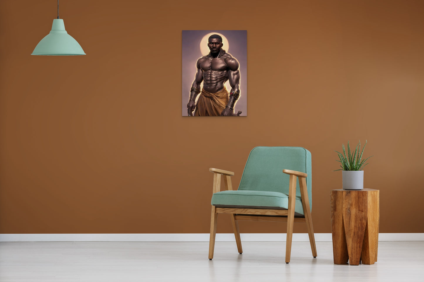 WARRIOR ZEAMENYO, African Portrait Canvas Wall Art.
