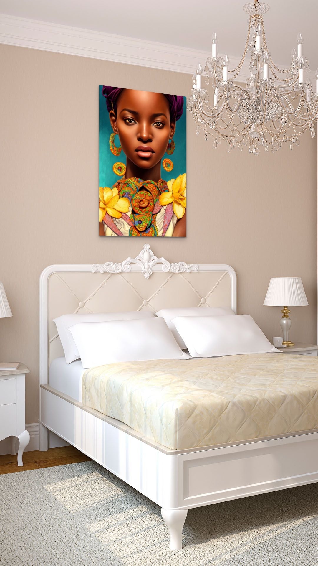 MOTHER ADUMAE, African Portrait Canvas Wall Art.