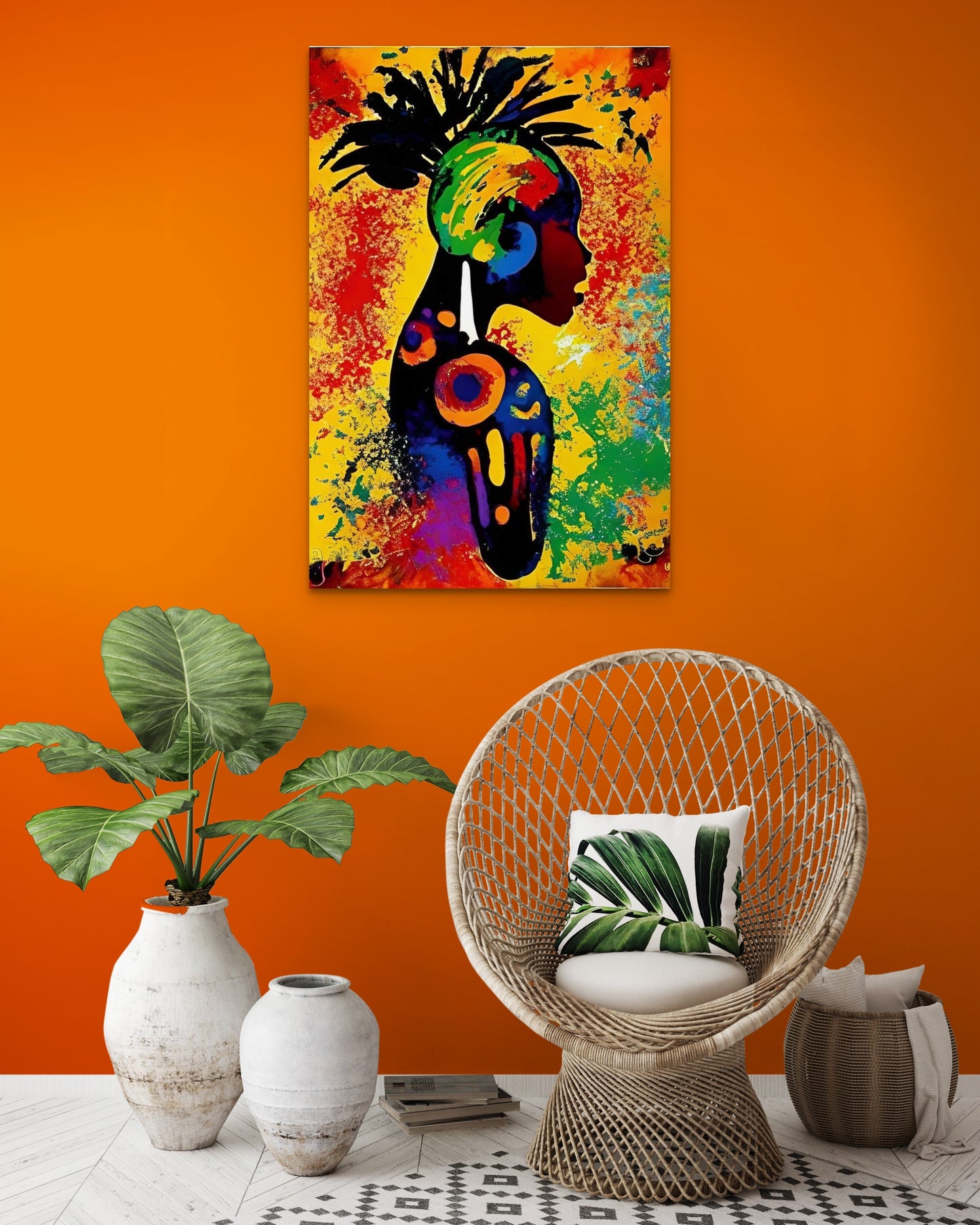 PATIENTLY PERSERVERING, African Portrait Canvas Wall Art.