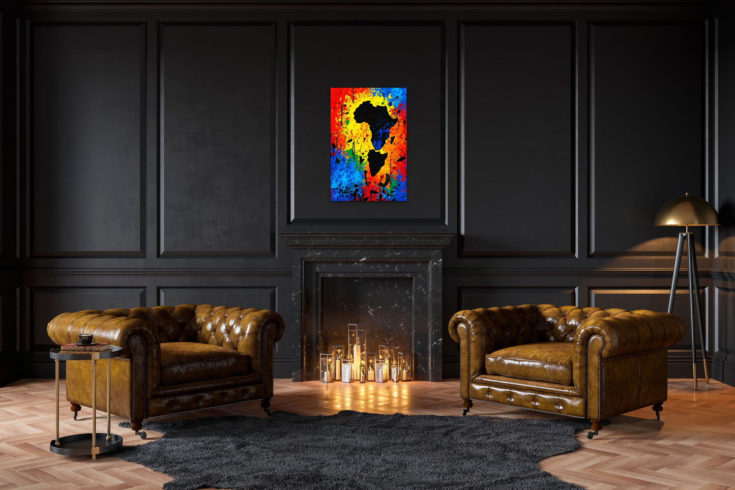 SPLASH OF THE HOMELAND, African Portrait Canvas Wall Art.