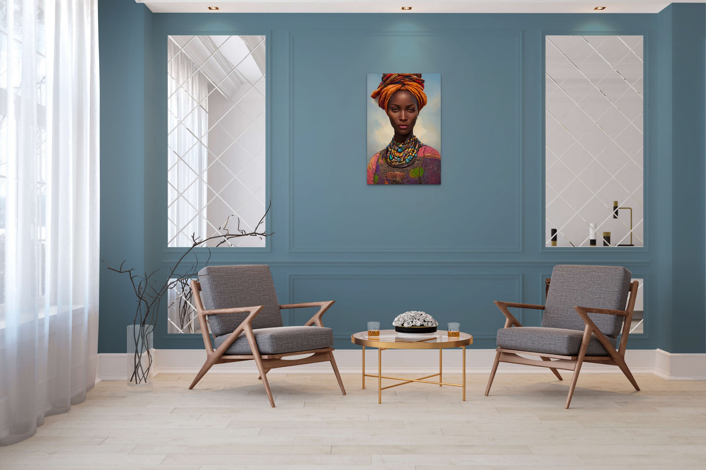 MOTHER BOOYANA, African Portrait Canvas Wall Art.