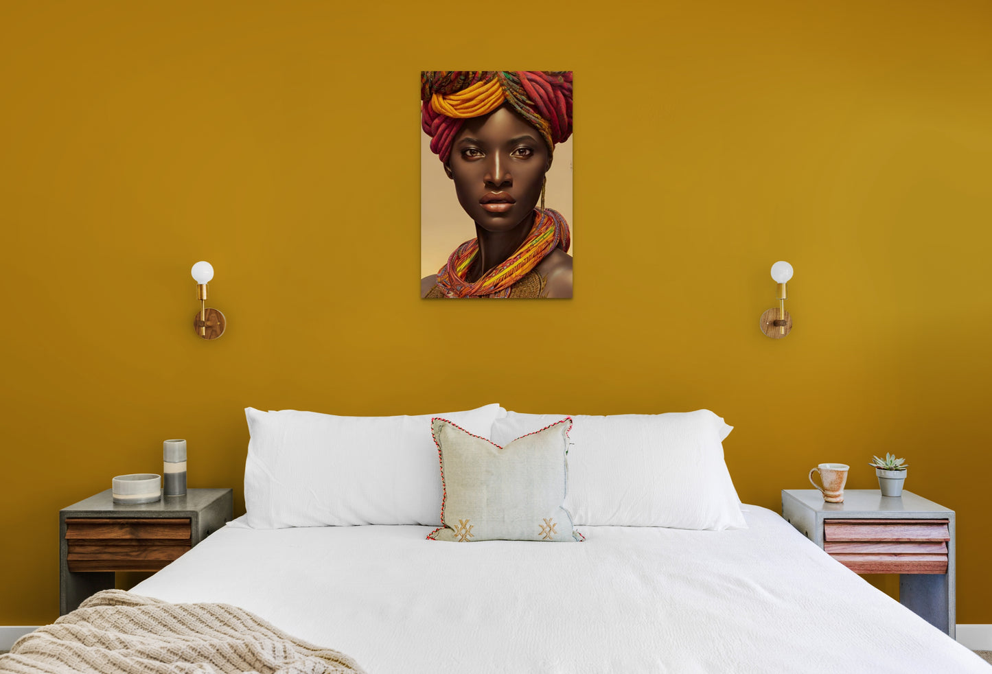 MOTHER MUDONDAY, African Portrait Canvas Wall Art.