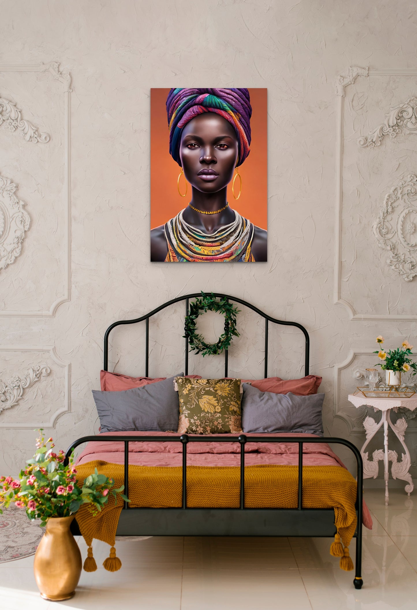 MOTHER UNAVA, African Portrait Canvas Wall Art.