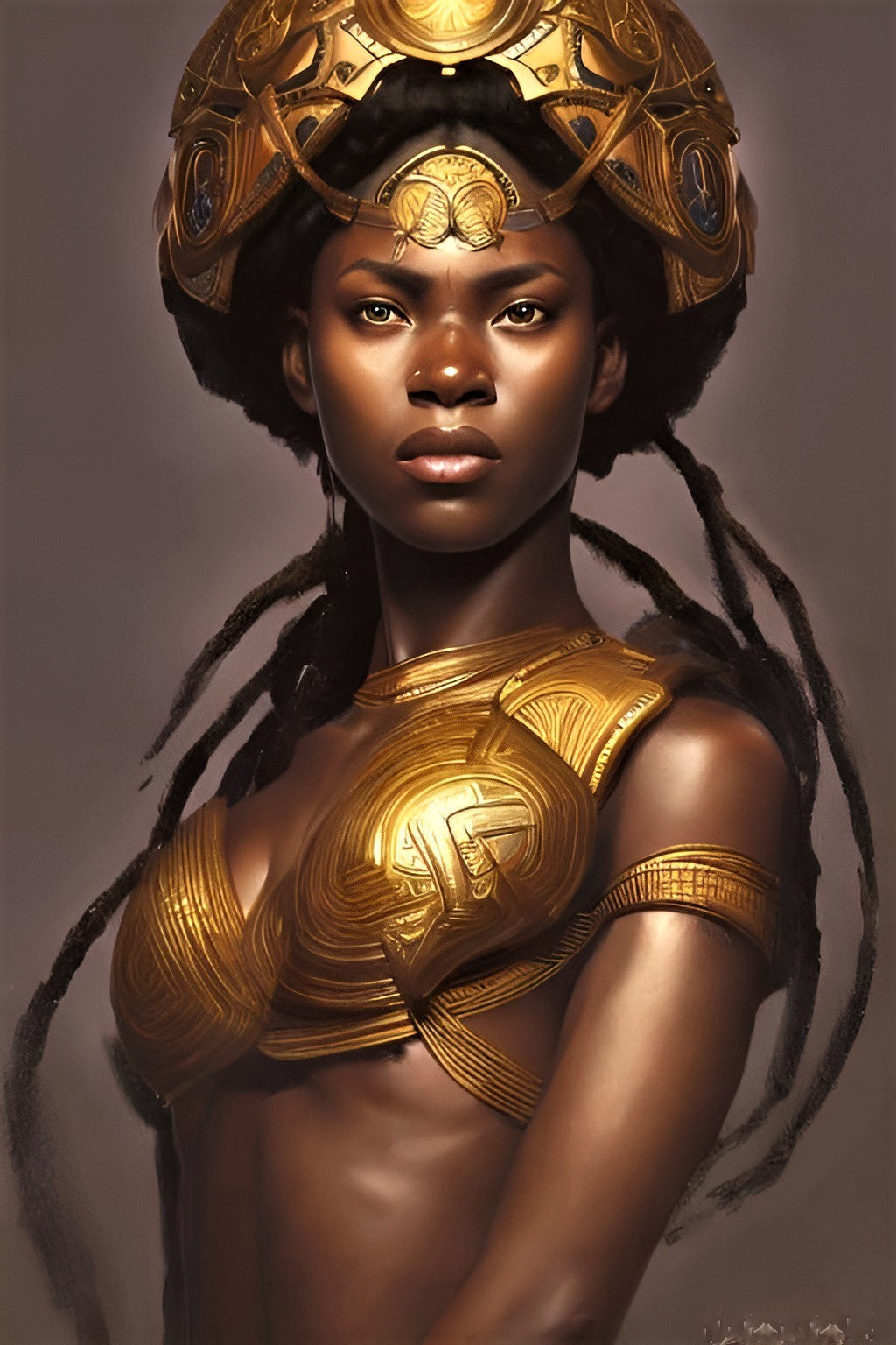 African Female Warrior Wall Art: Celebrating Strength, Courage, and African Heritage