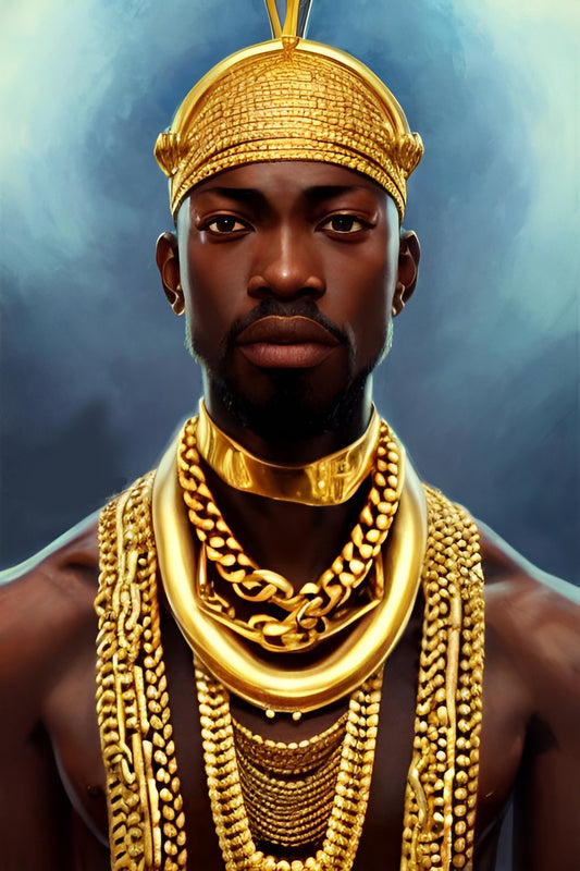 KING WANMUNO, African Portrait Canvas Wall Art.