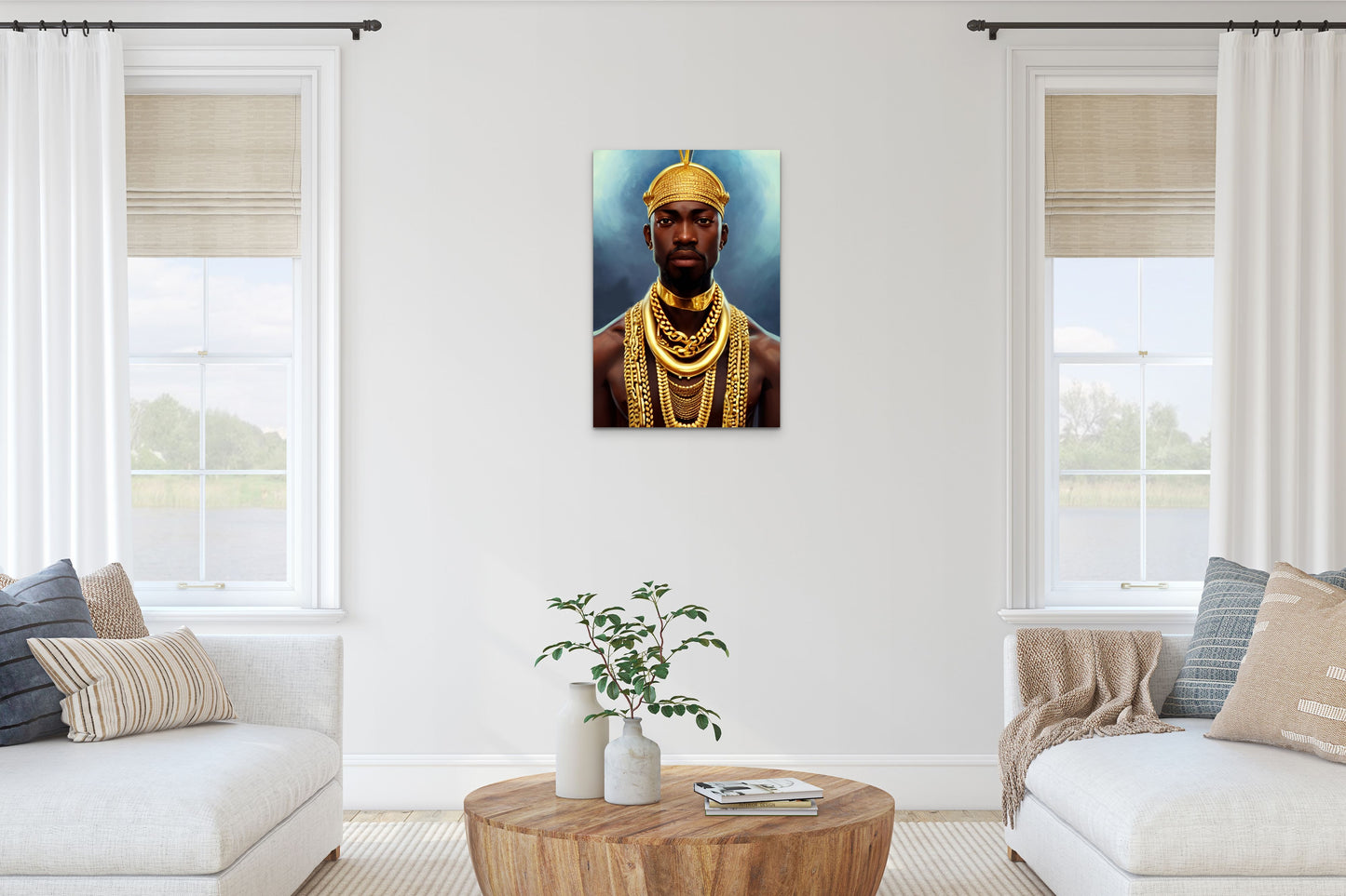 KING WANMUNO, African Portrait Canvas Wall Art.