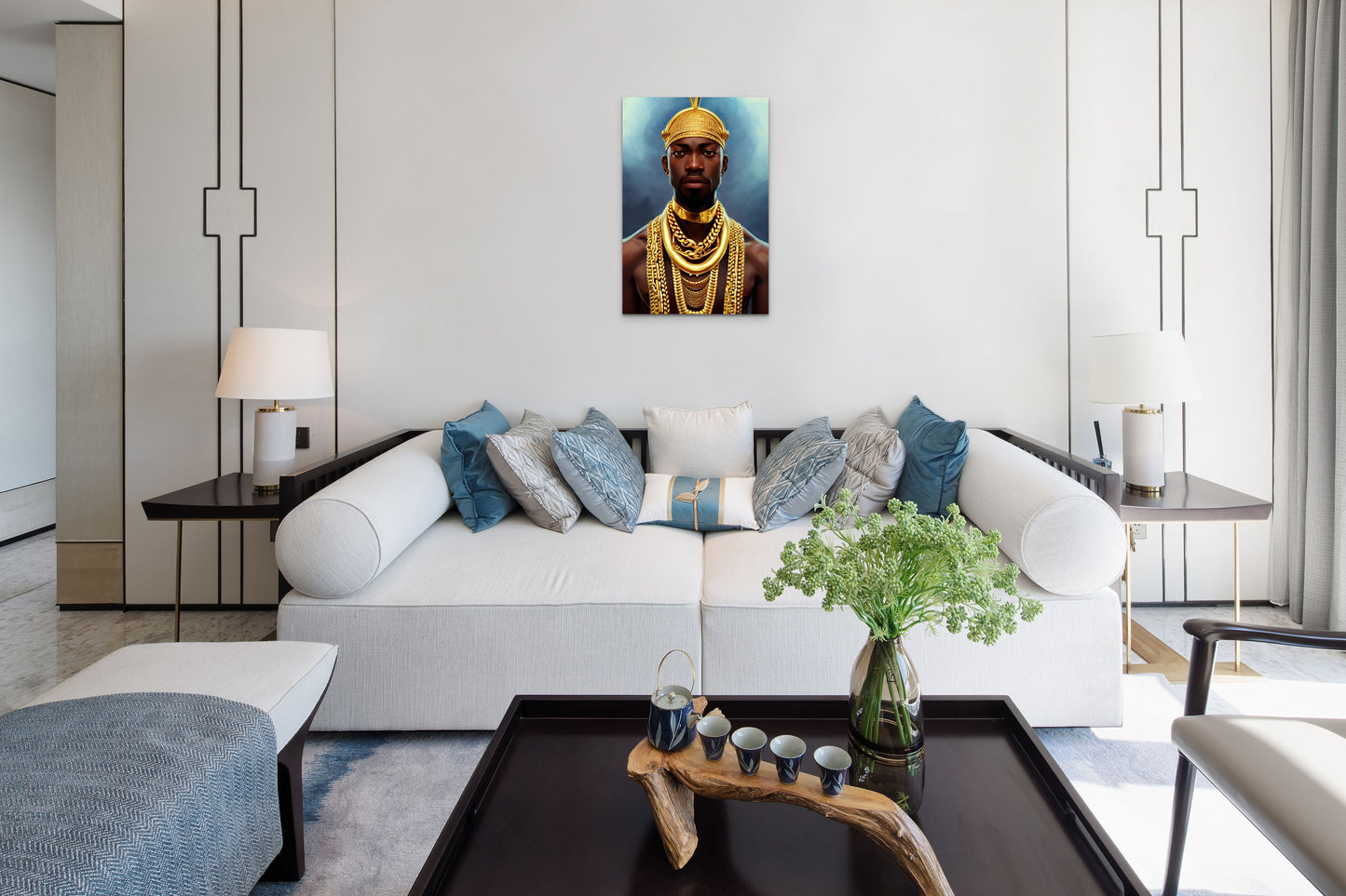 KING WANMUNO, African Portrait Canvas Wall Art.