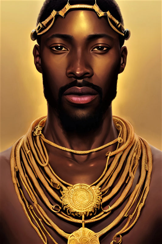 KING GRONNESS, African Portrait Canvas Wall Art.