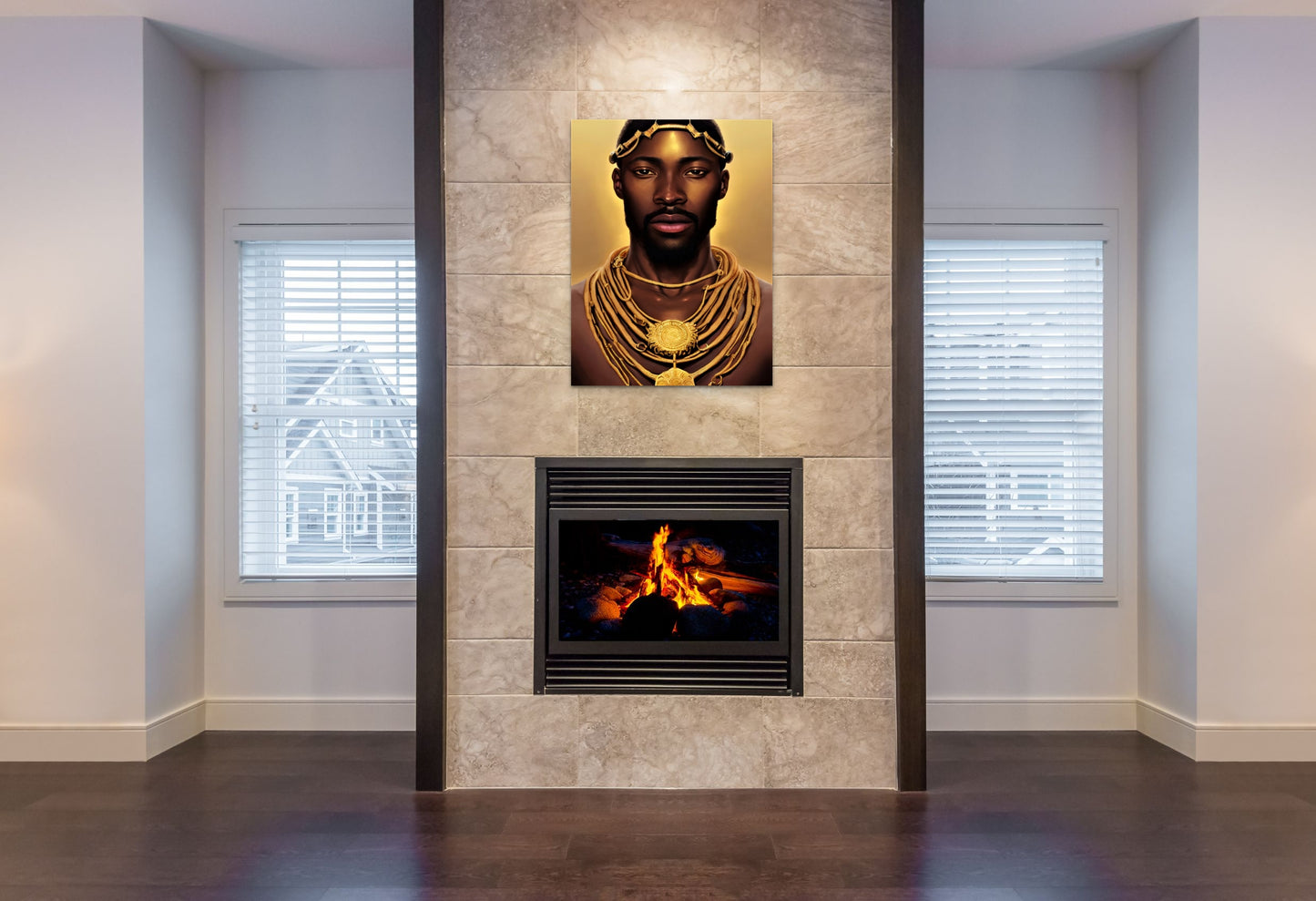 KING GRONNESS, African Portrait Canvas Wall Art.