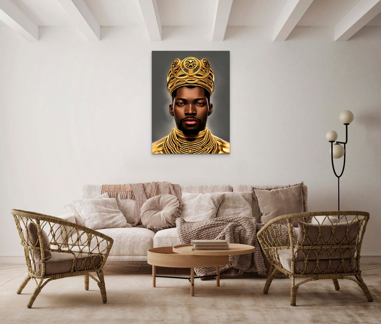 KING OOFAMEY, African Portrait Canvas Wall Art.