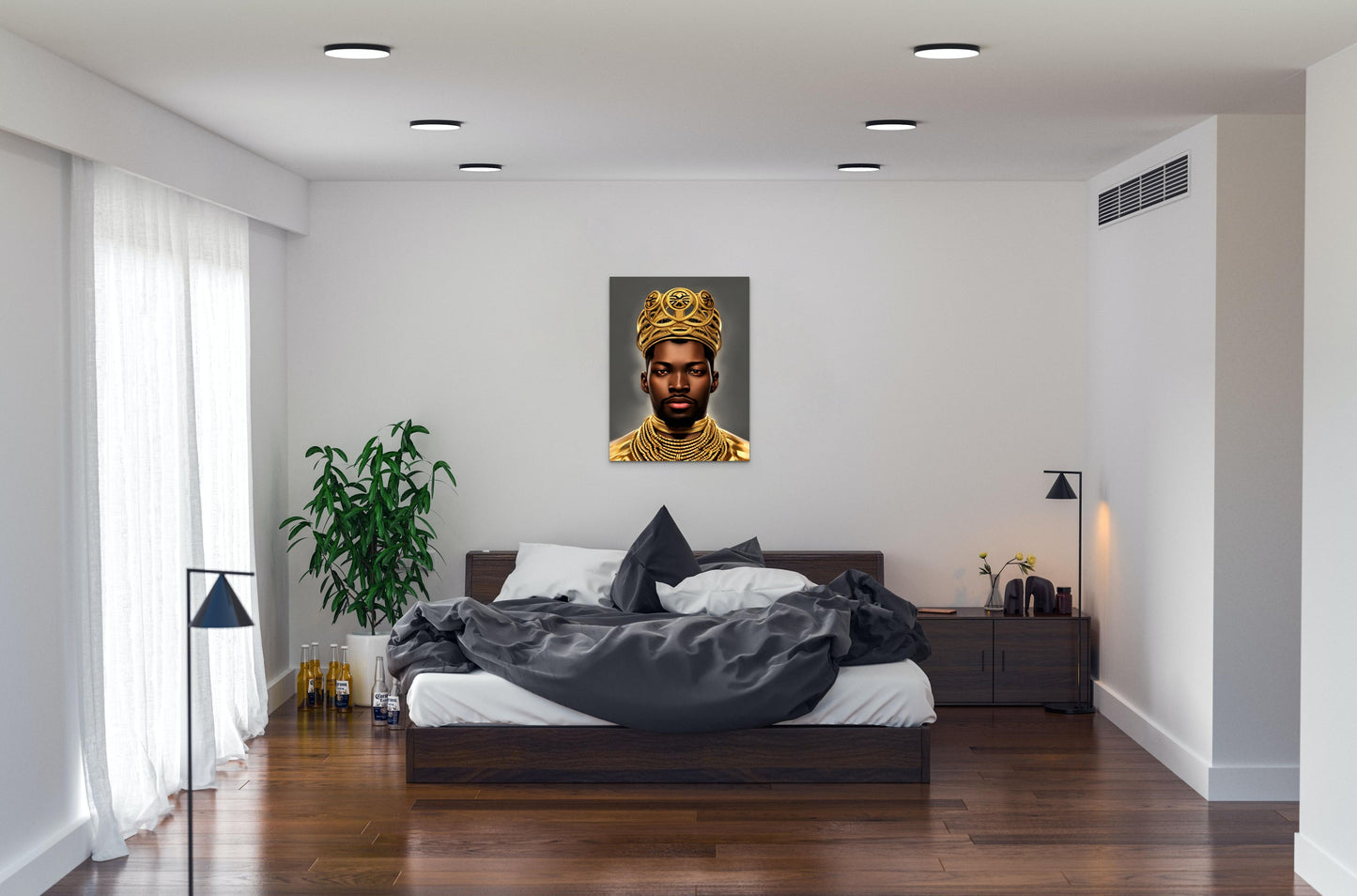 KING OOFAMEY, African Portrait Canvas Wall Art.
