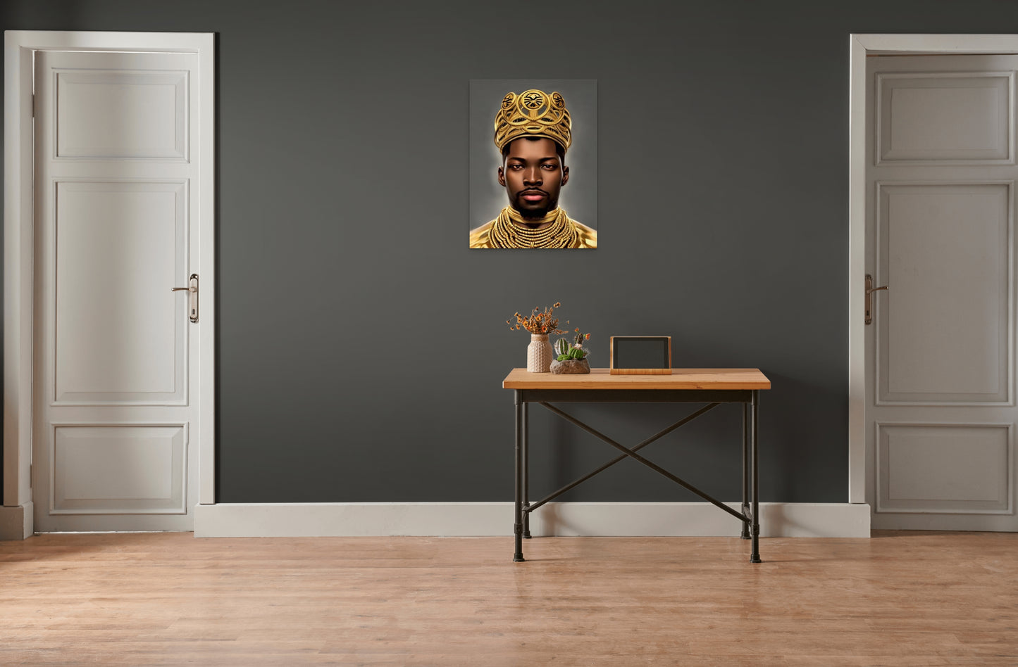 KING OOFAMEY, African Portrait Canvas Wall Art.