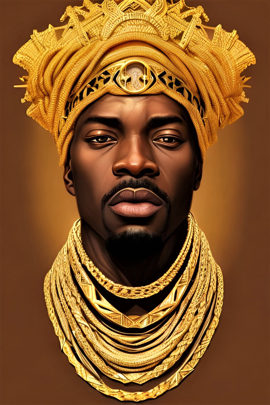 KING LANDANDOE, African Portrait Canvas Wall Art.