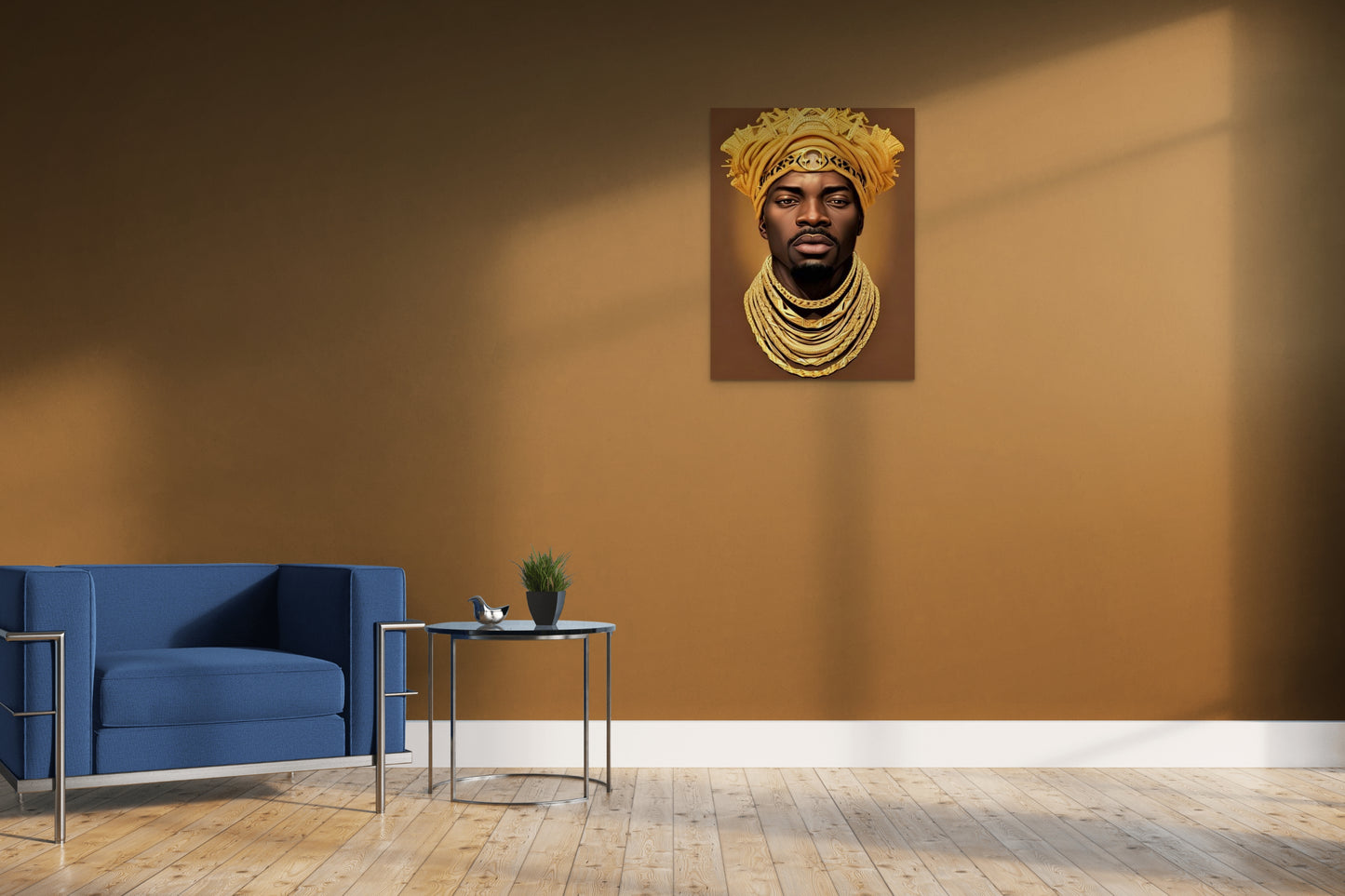 KING LANDANDOE, African Portrait Canvas Wall Art.
