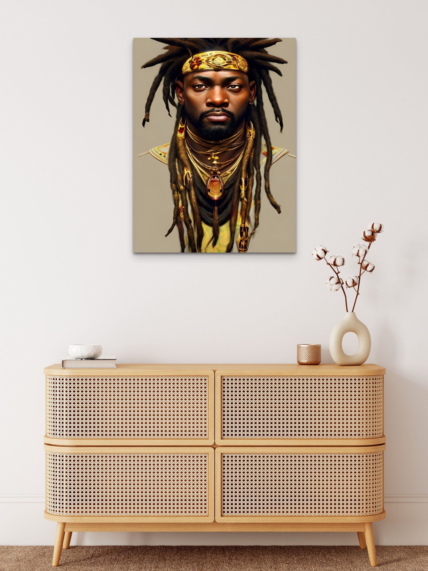 BRETHREN DEPHONSO, African Portrait Canvas Wall Art.