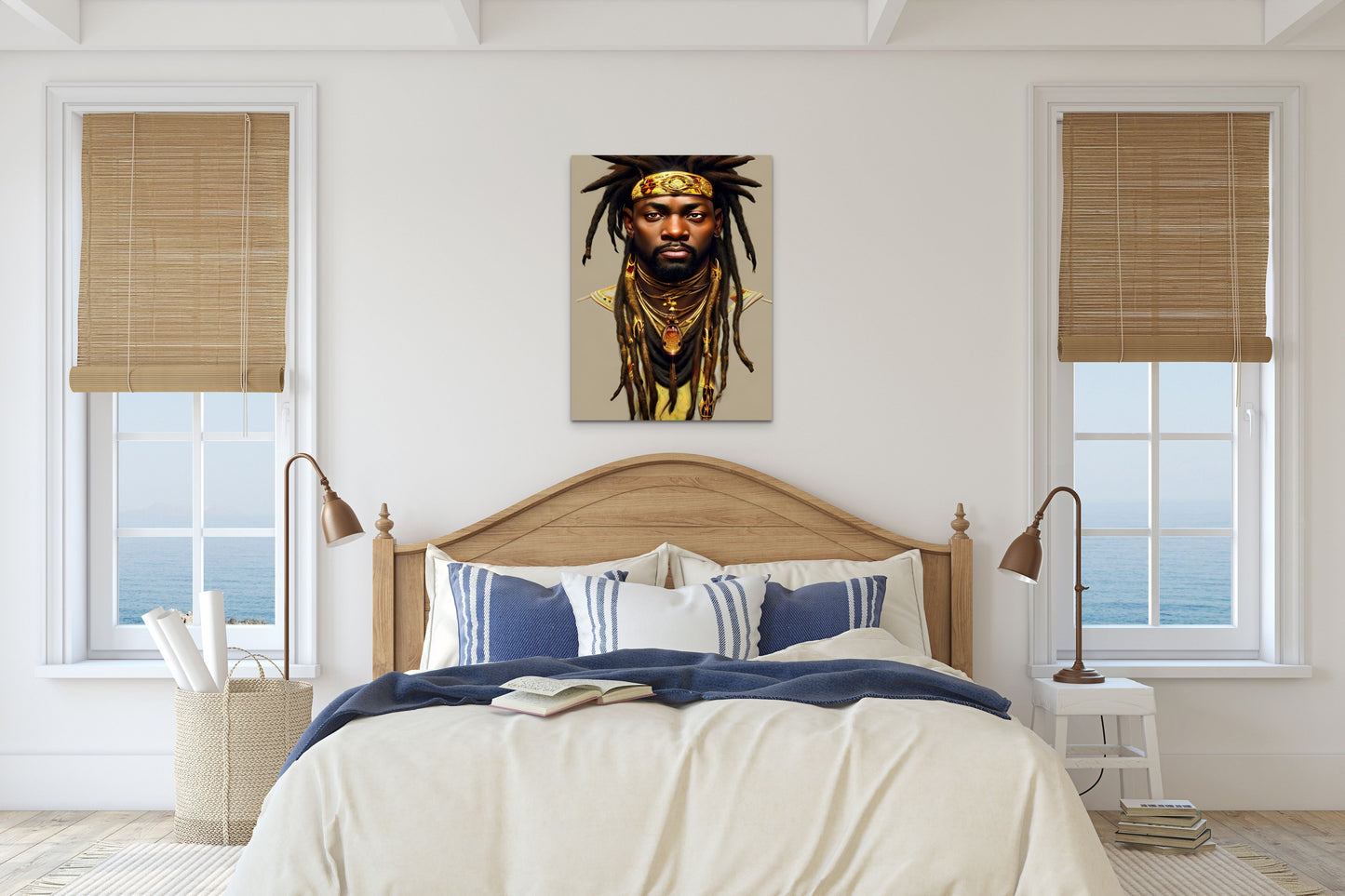 BRETHREN DEPHONSO, African Portrait Canvas Wall Art.