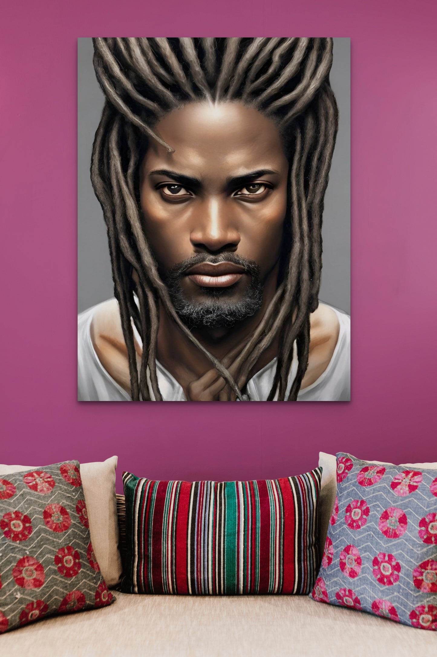 BRETHREN DUHENDREN, African Portrait Canvas Wall Art.