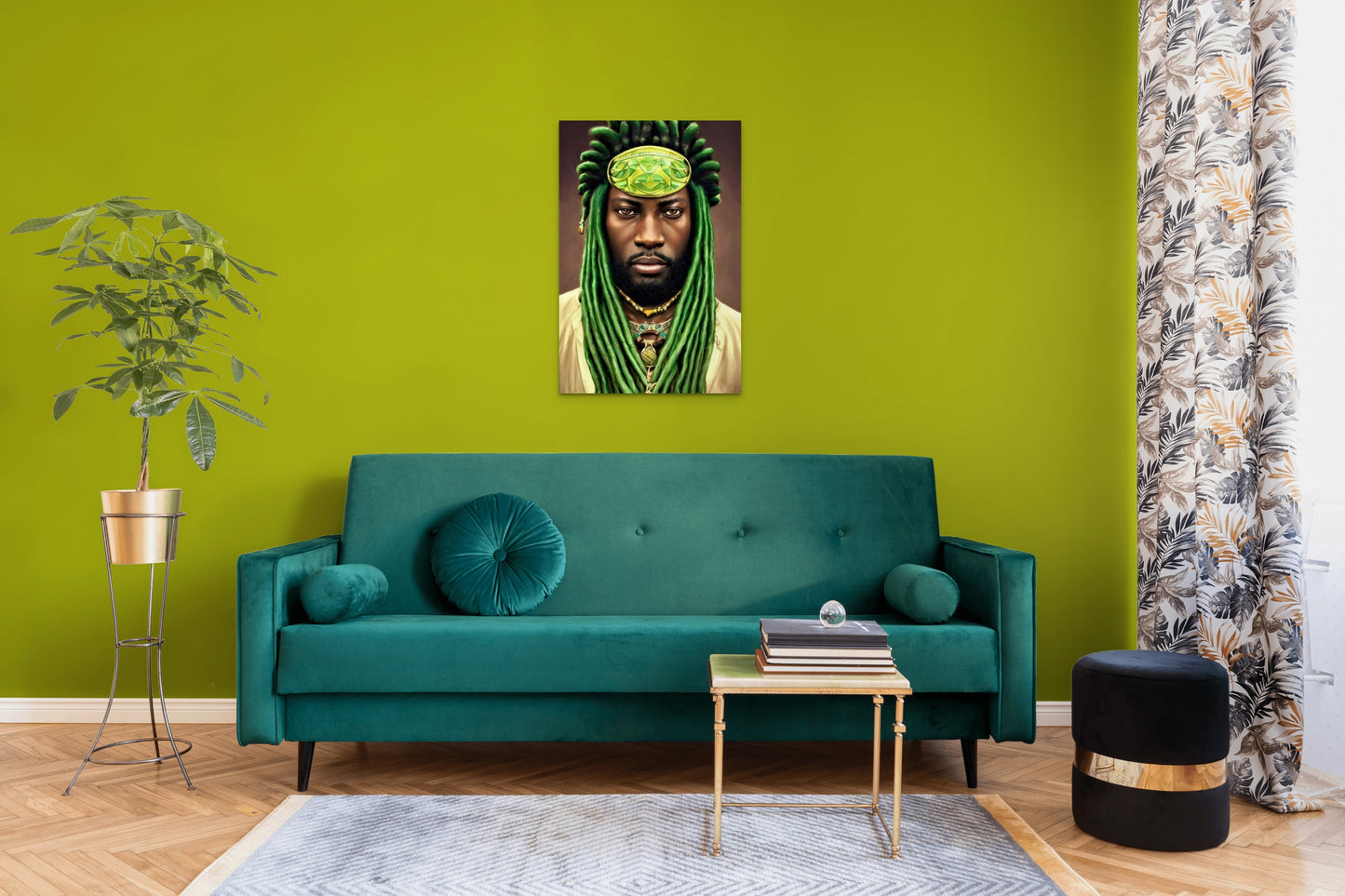 BRETHREN HANEEF, African Portrait Canvas Wall Art.