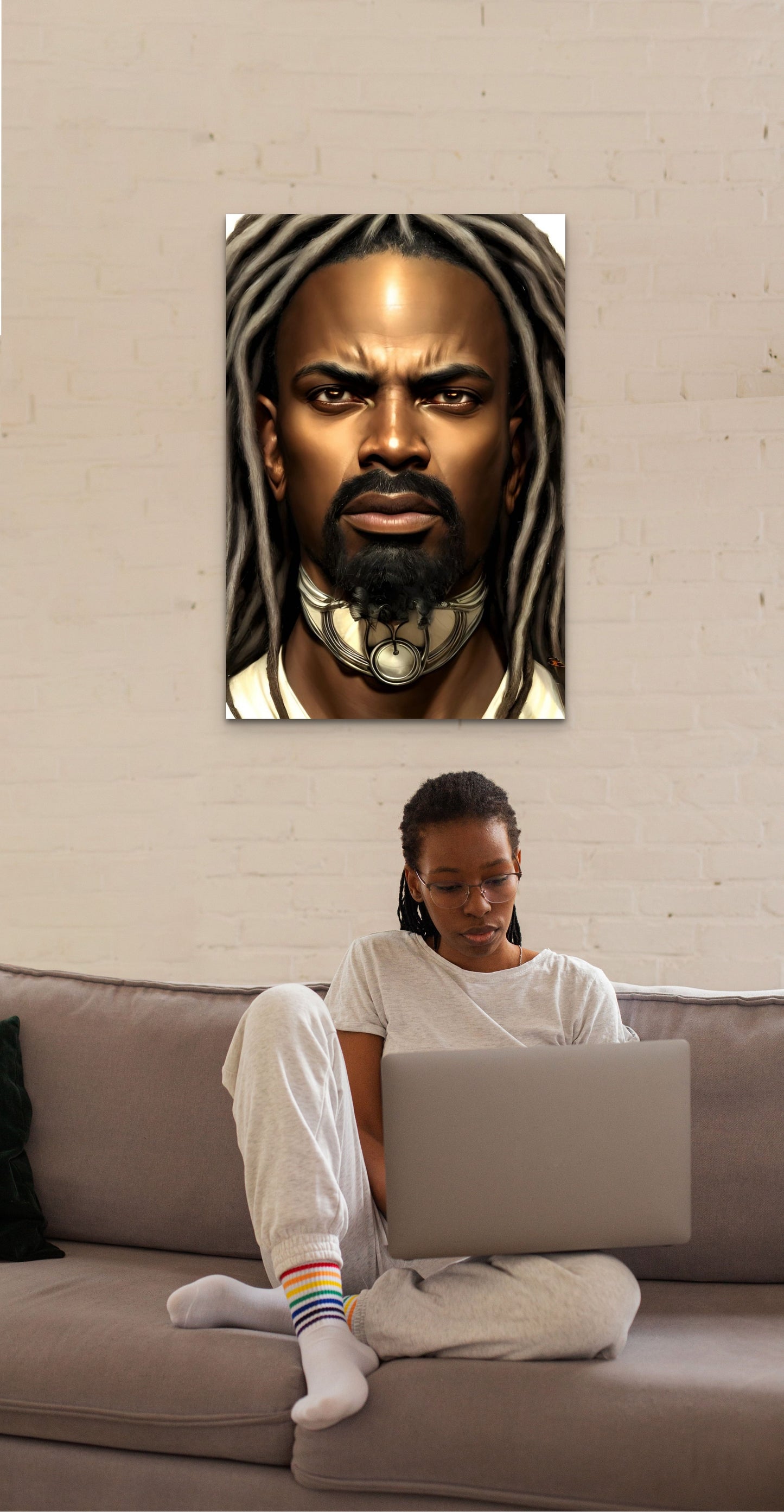 BRETHREN JEMOAH, African Portrait Canvas Wall Art.