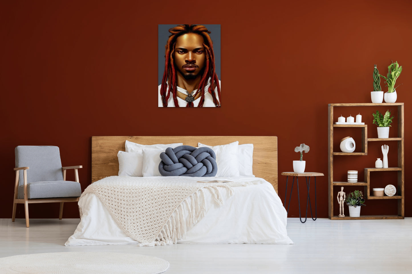 BRETHREN KAMEL, African Portrait Canvas Wall Art.