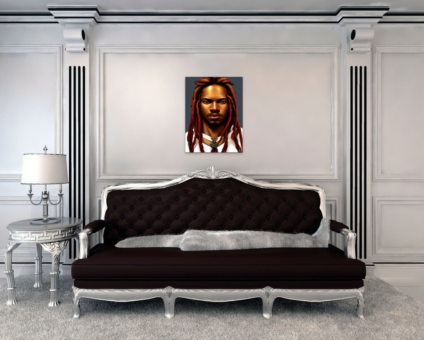 BRETHREN KAMEL, African Portrait Canvas Wall Art.