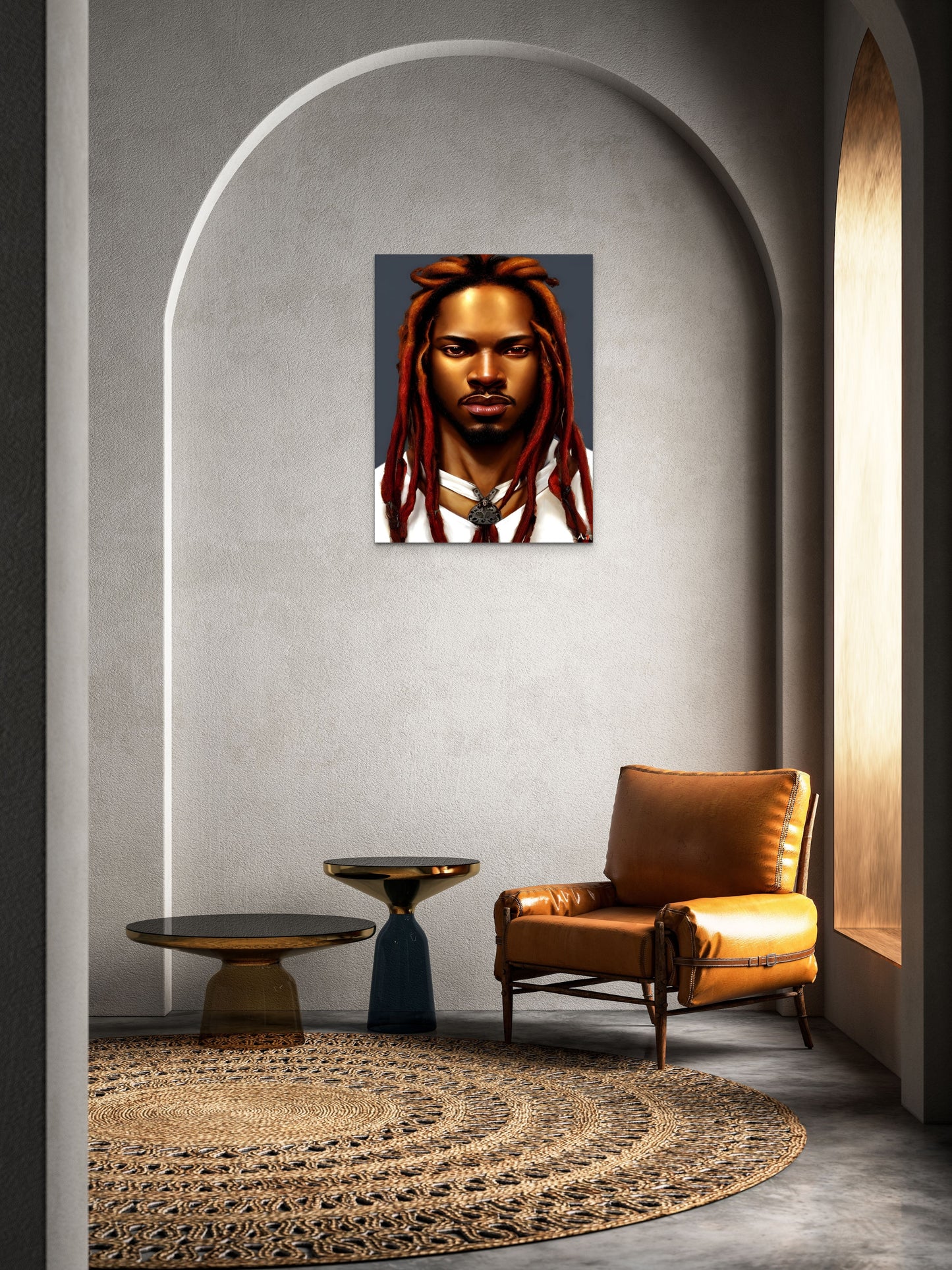 BRETHREN KAMEL, African Portrait Canvas Wall Art.