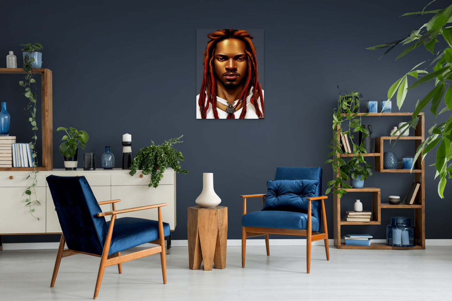 BRETHREN KAMEL, African Portrait Canvas Wall Art.