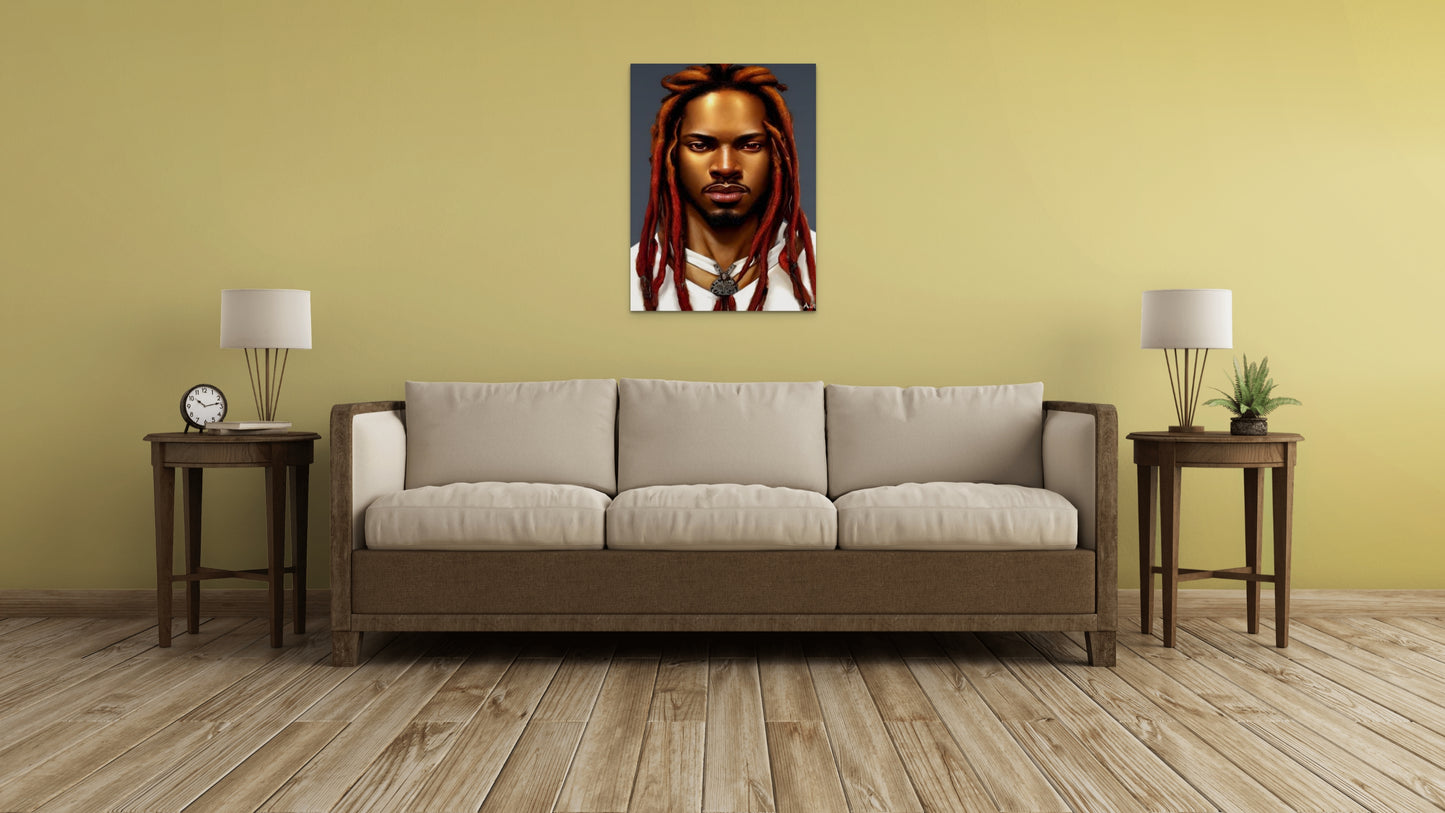 BRETHREN KAMEL, African Portrait Canvas Wall Art.