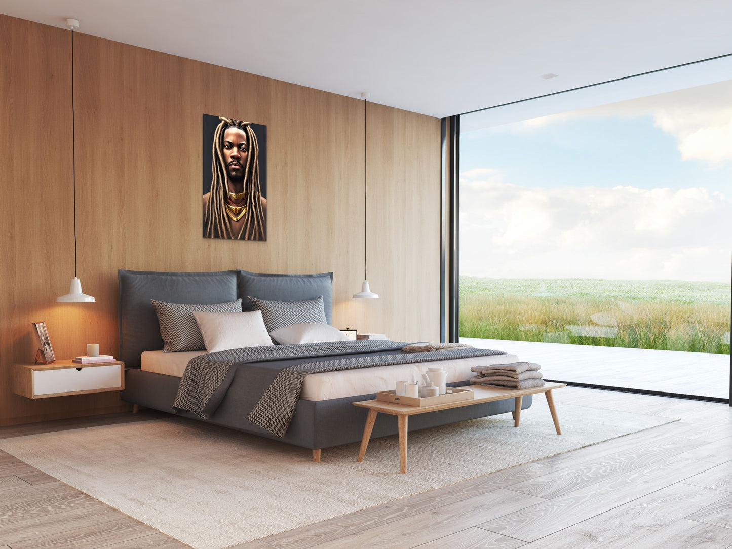 BRETHREN NOAHDIYA, African Portrait Canvas Wall Art.