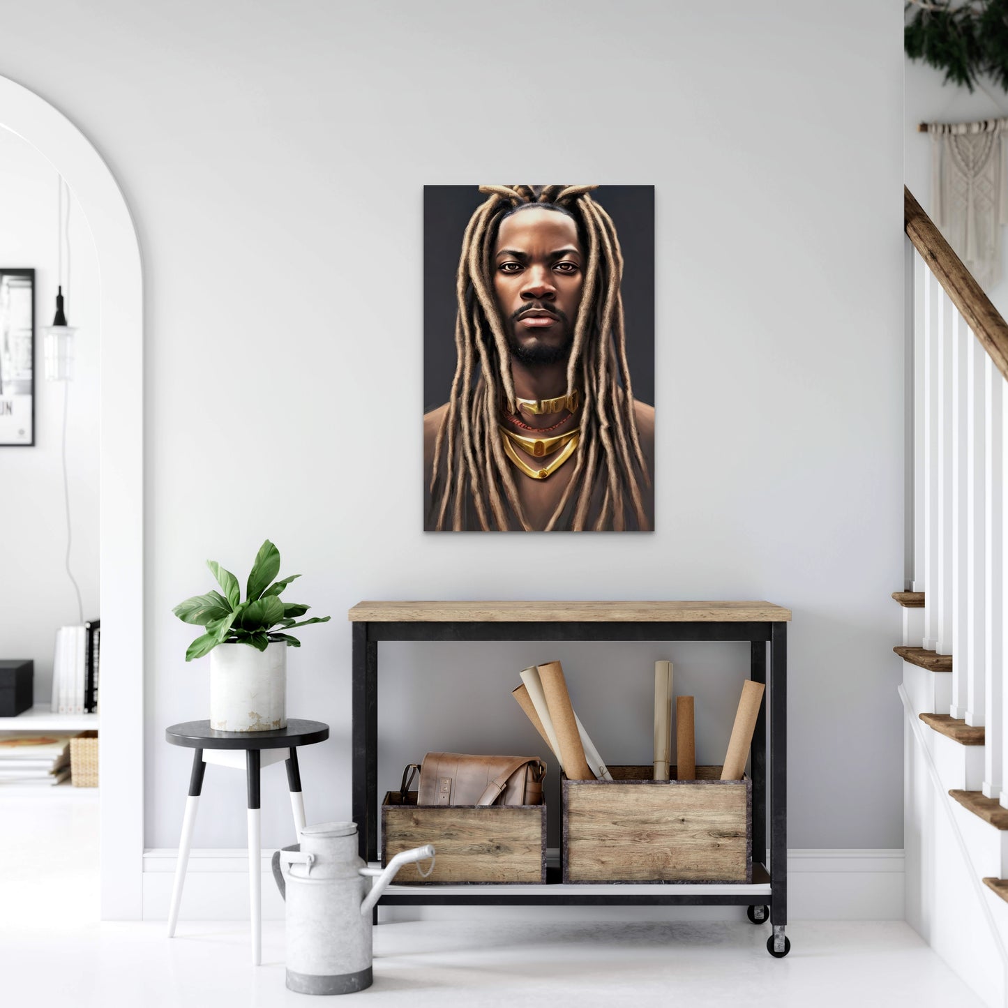 BRETHREN NOAHDIYA, African Portrait Canvas Wall Art.