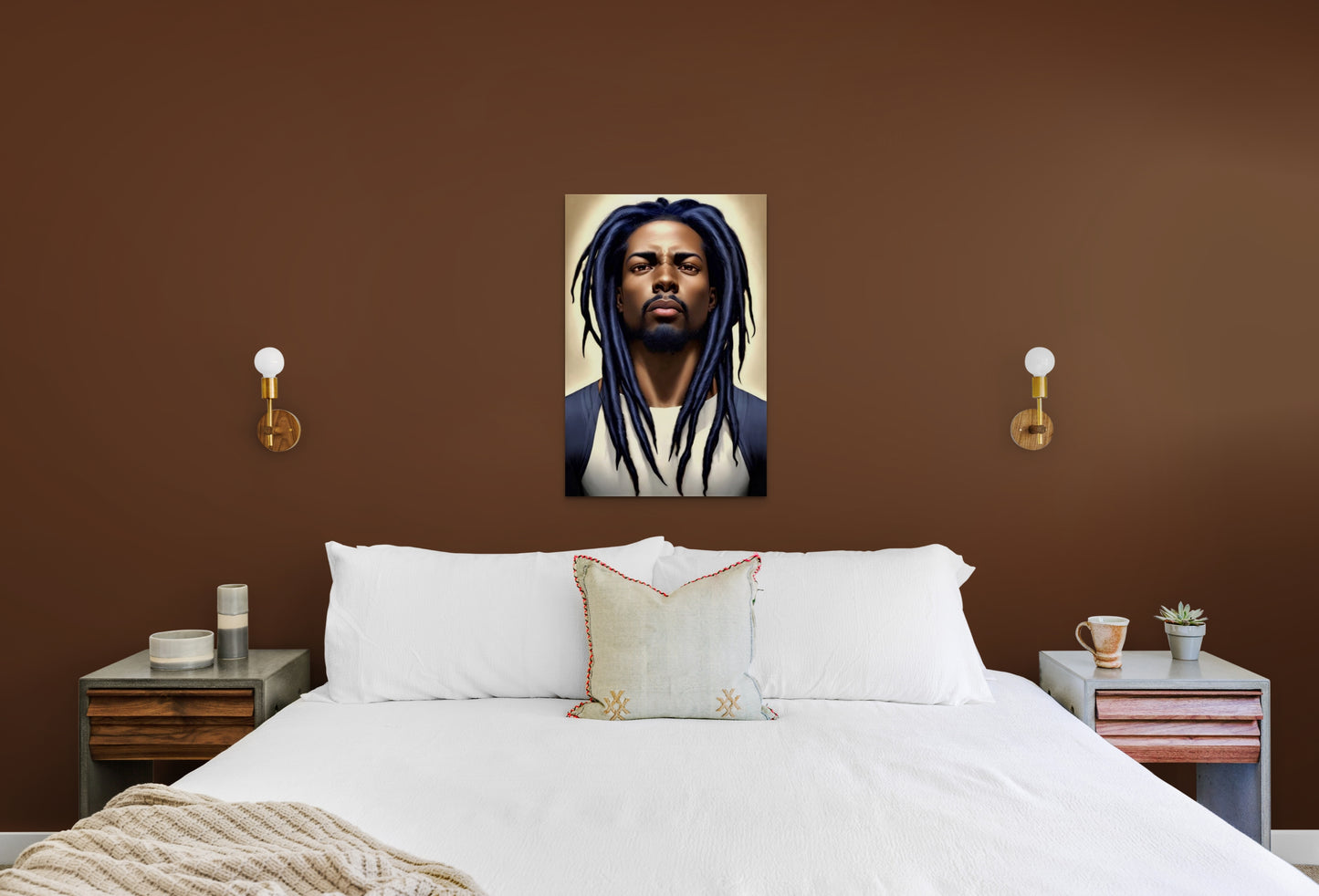 BRETHREN RASNOH, African Portrait Canvas Wall Art.
