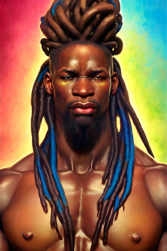BRETHREN VERRON, African Portrait Canvas Wall Art.